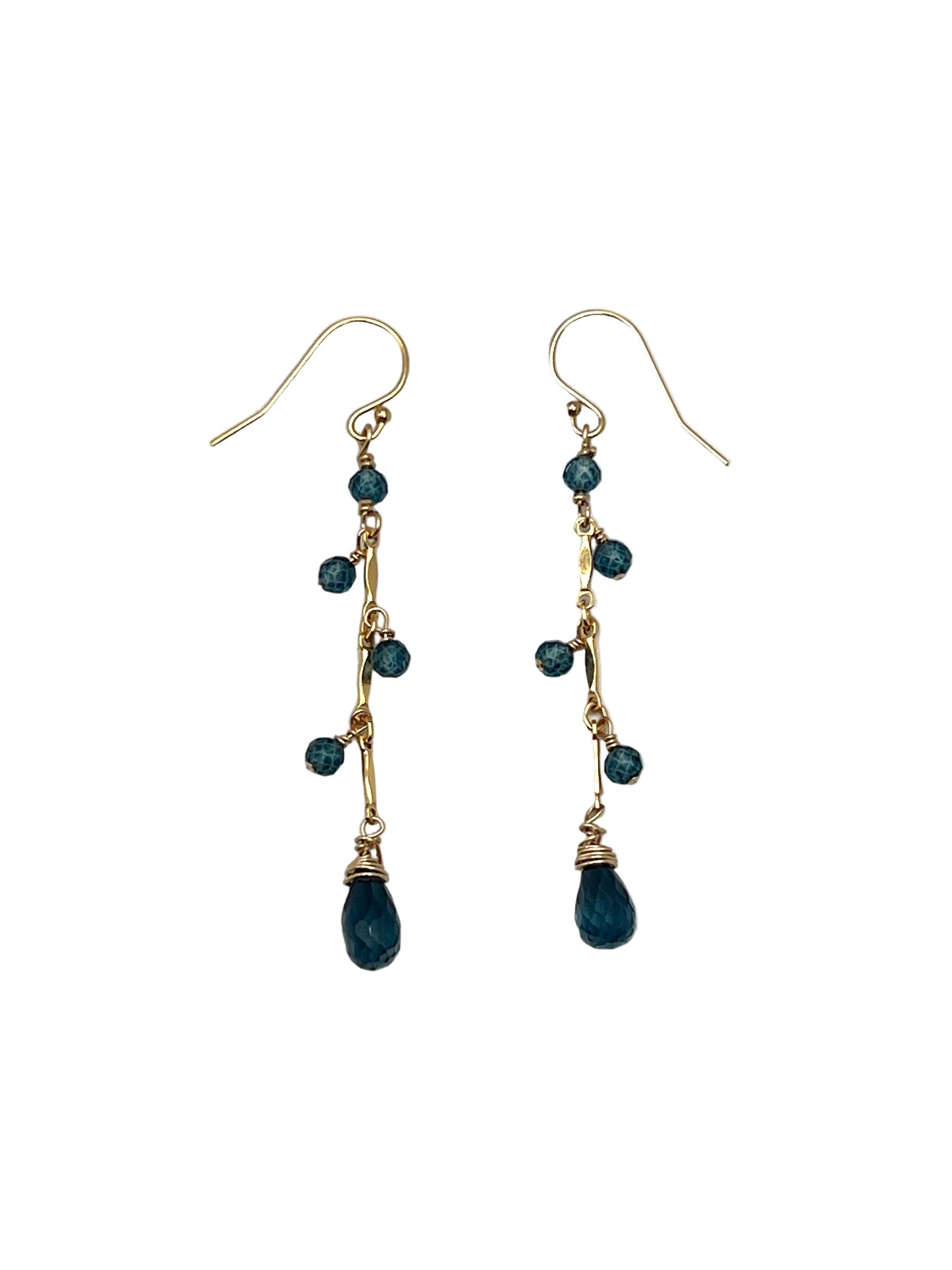 London Blue Topaz Gold Filled Earrings