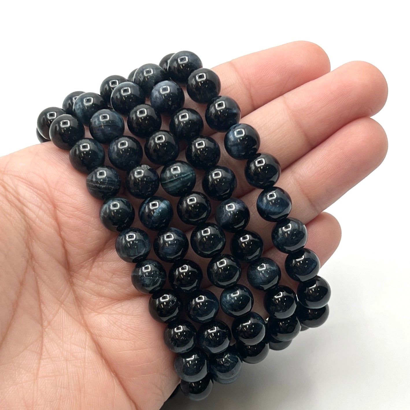 Tigers Eye Stretchy Bracelets | Red, Blue, Multi