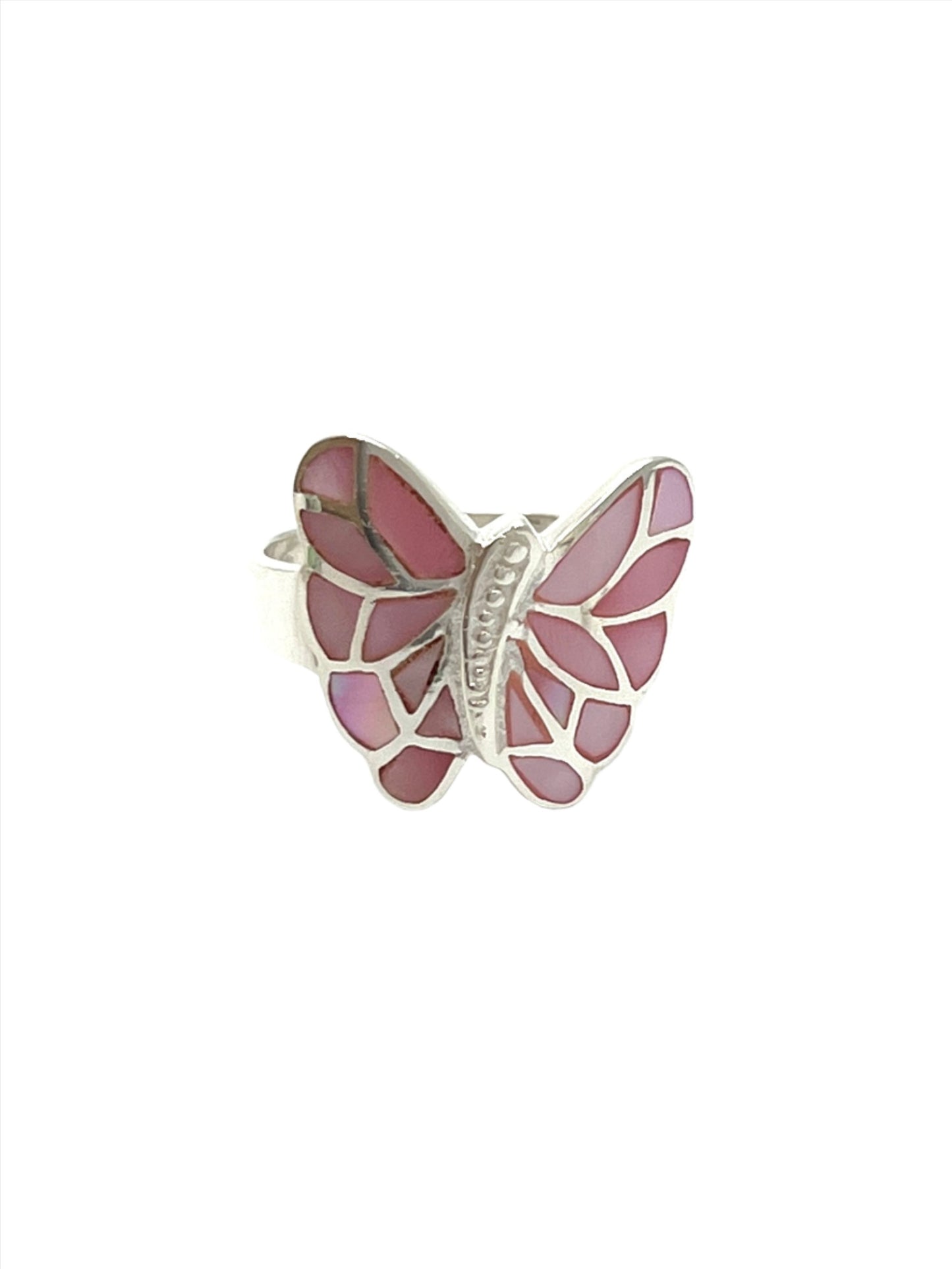 Sterling Silver Shell Butterfly Rings