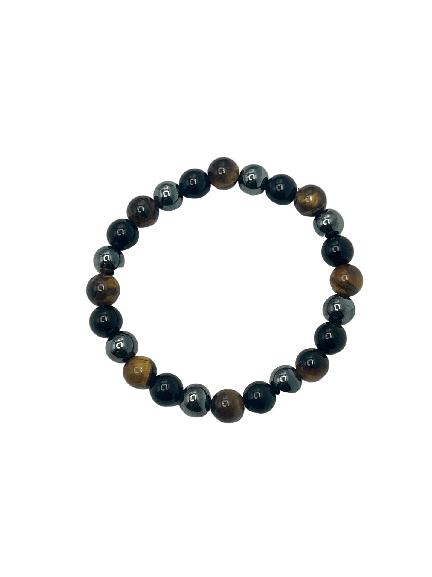 Tigers Eye, Hematite & Onyx Bracelets Stretchy Bracelets
