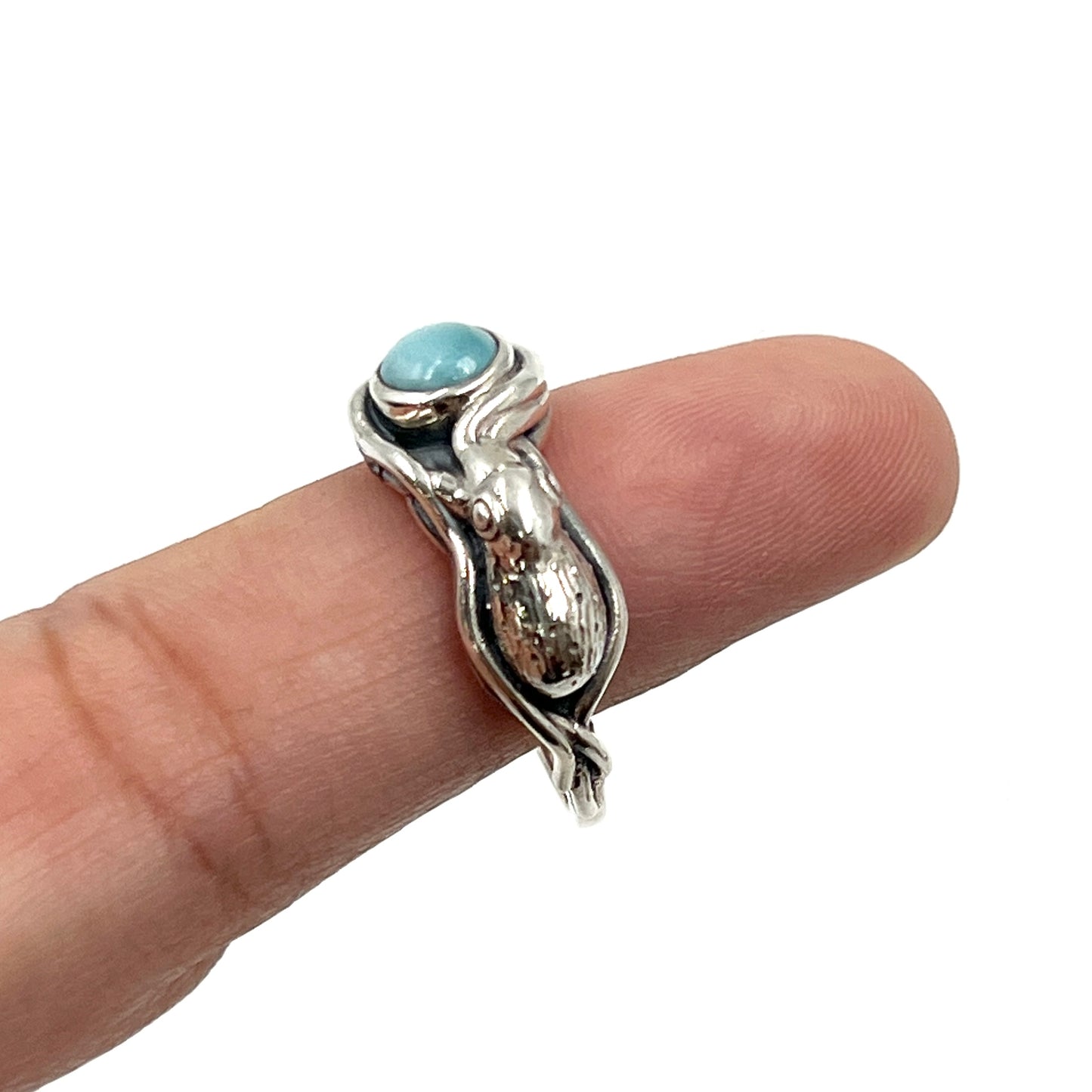 Larimar Octopus Ring