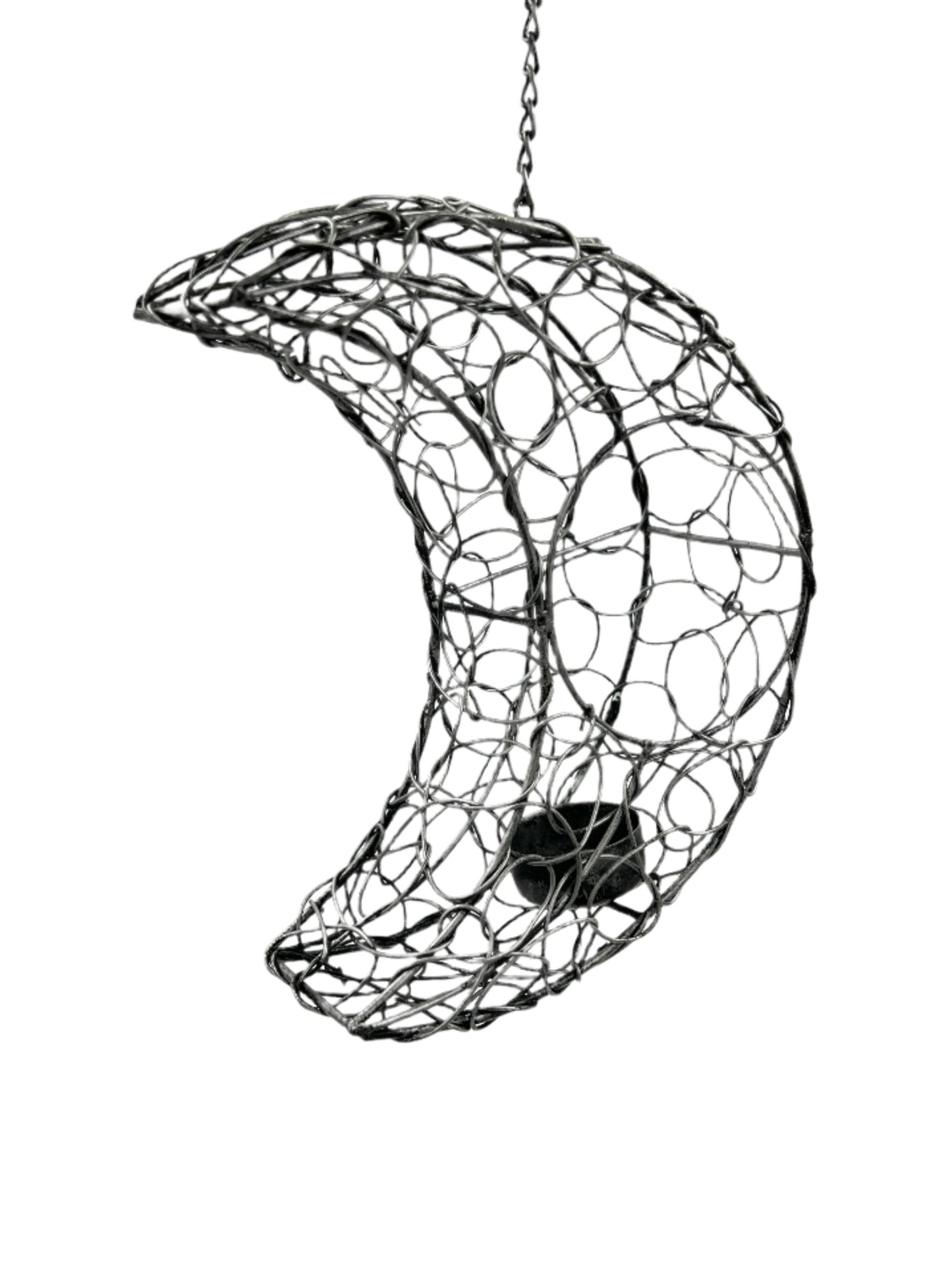 Metal Moon Hanging Candle Holder