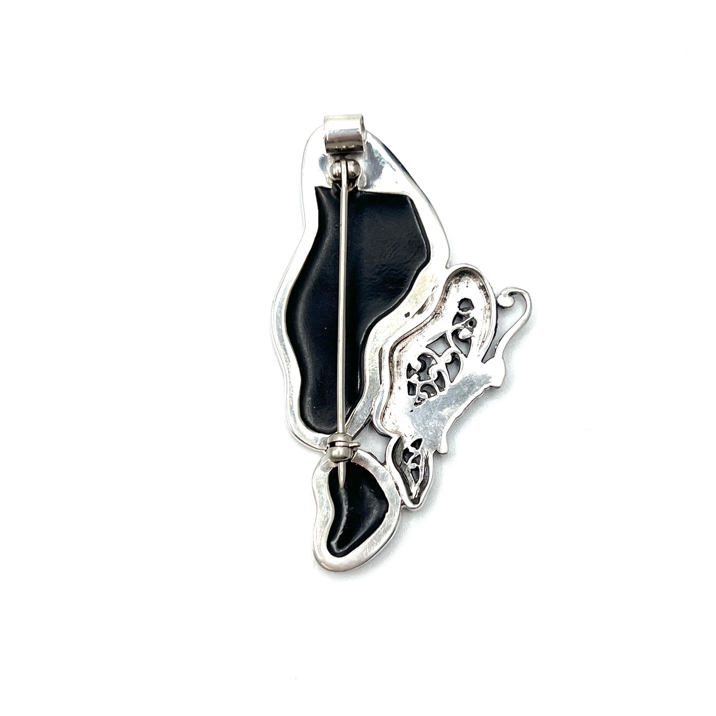 Sterling Silver Abalone Butterfly Pendant/Brooch