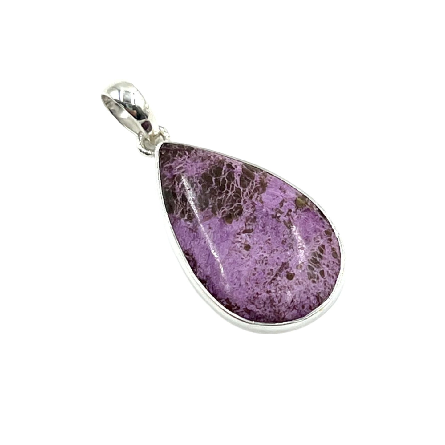 Sterling Silver Purpurite Freeform Pendants