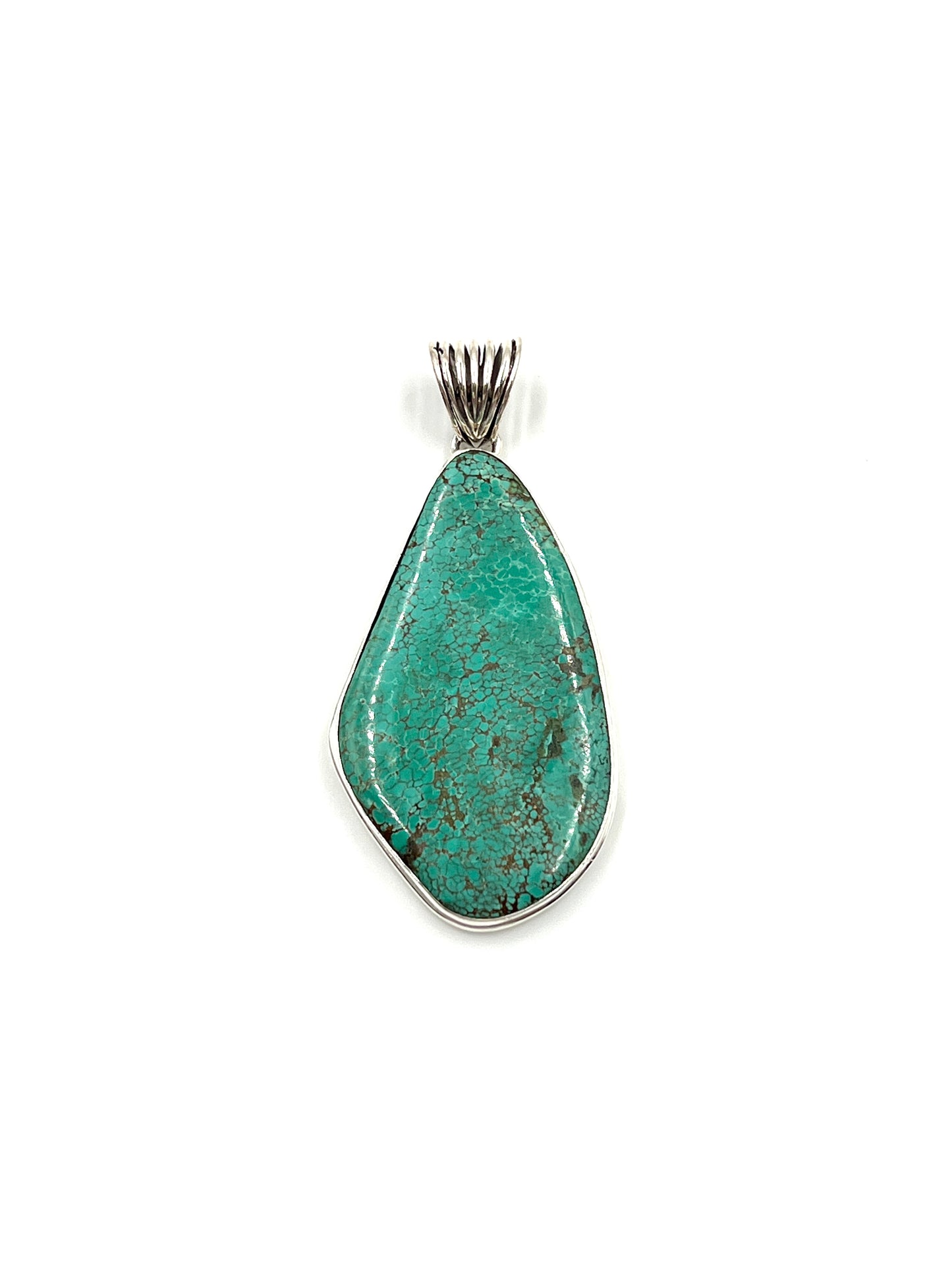 Sterling Silver Large Turquoise Pendants
