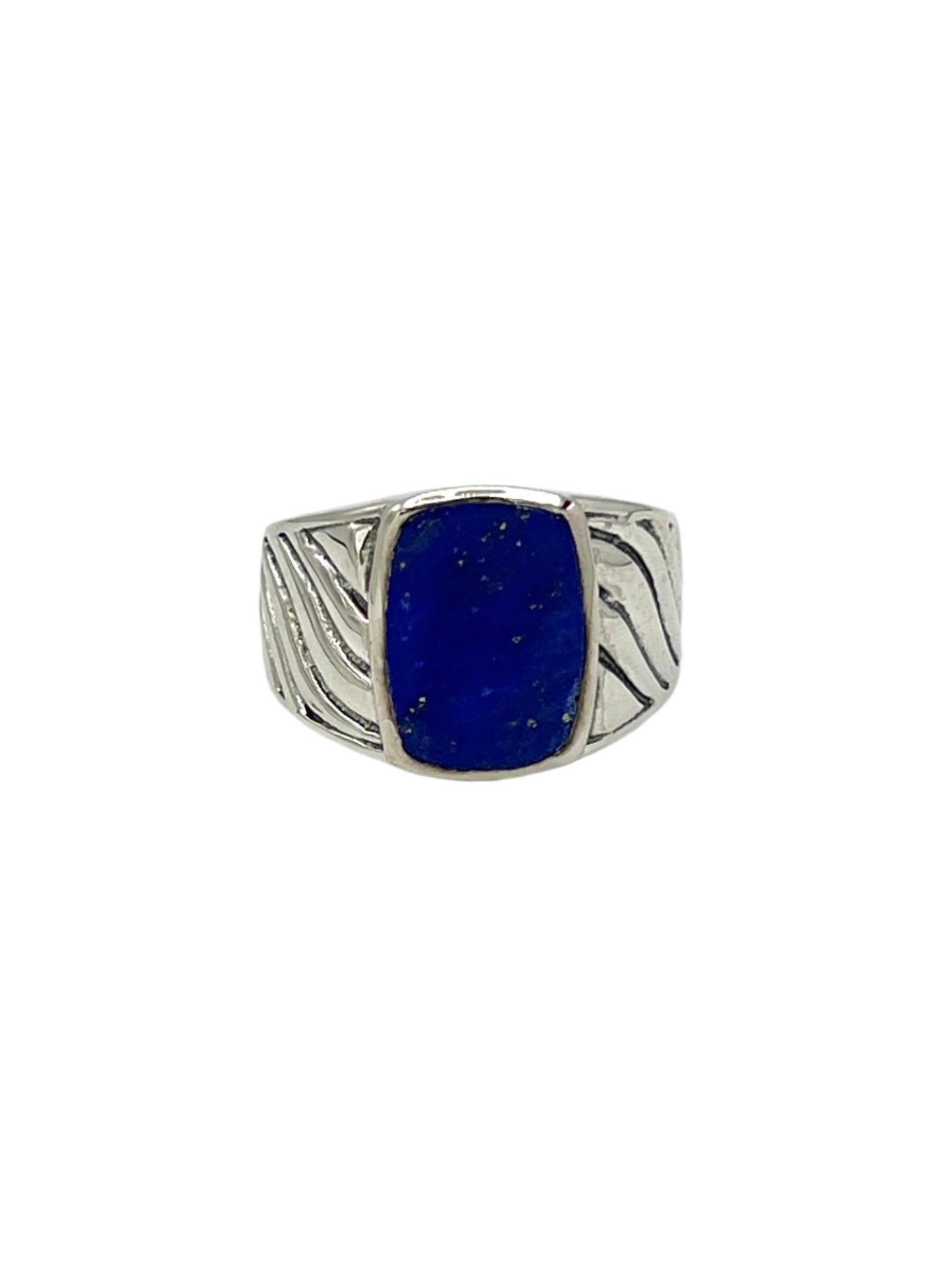 Sterling Silver Gemstone Wave Design Rings