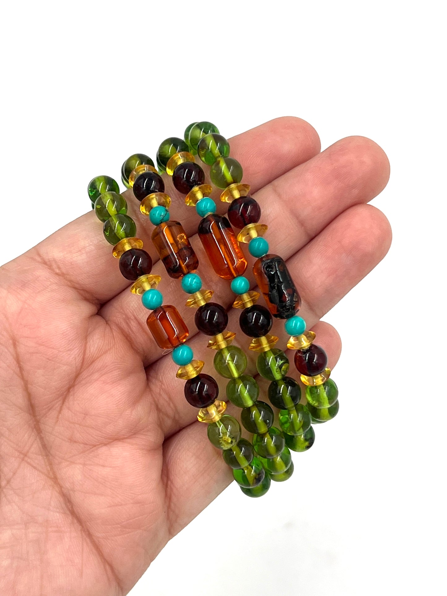 Multi Amber Beaded Bracelets