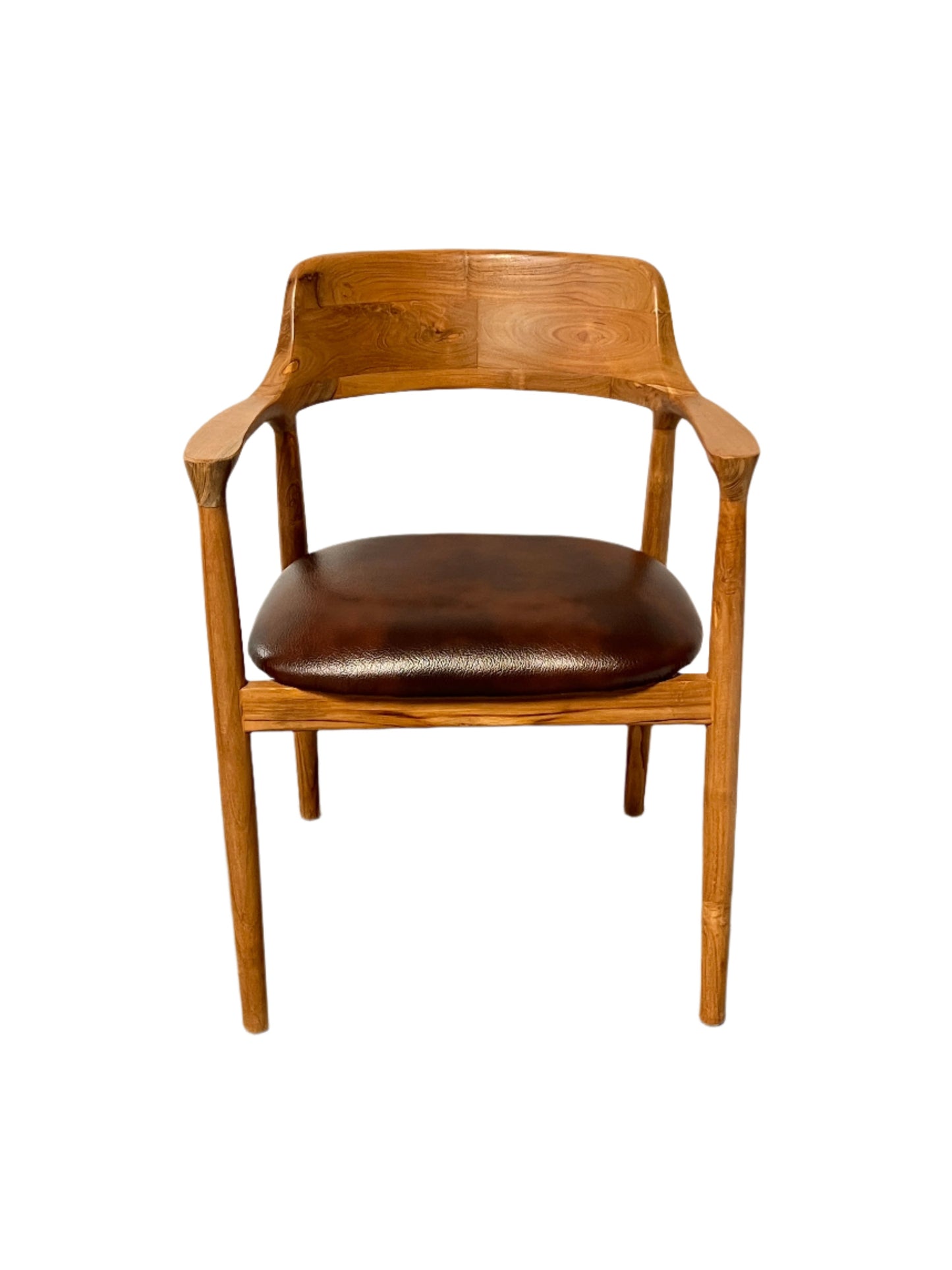 Leather Teakwood Arm Chair