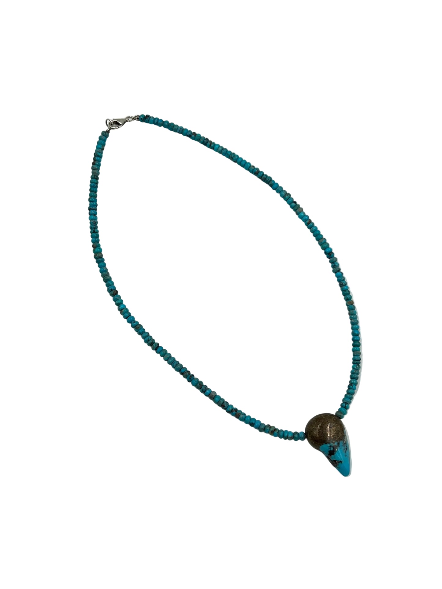 Silver Turquoise Tooth Necklace