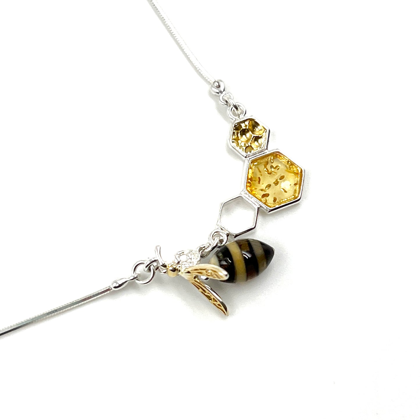 Amber Bee Necklace