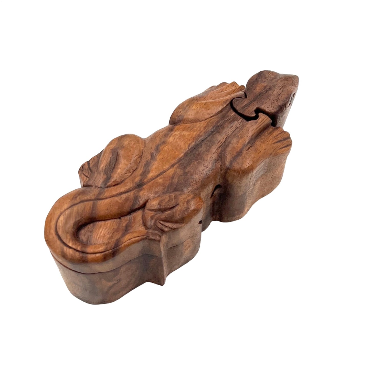 Wooden Lizard Puzzle Box