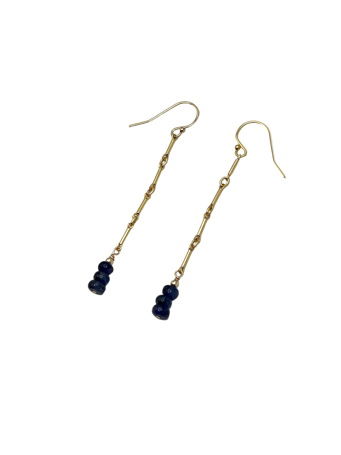 Sapphire & Ruby Gold Filled Earrings