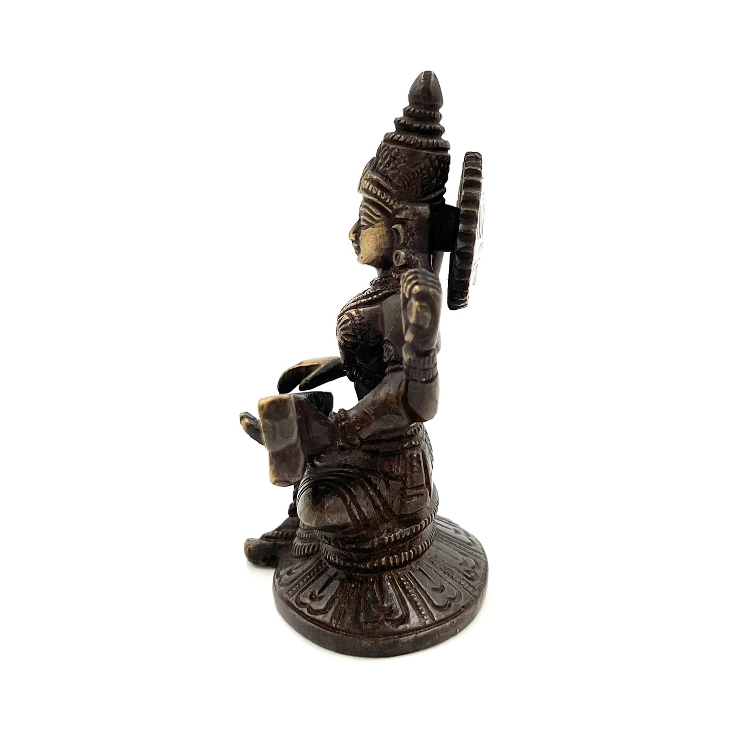 Hand Finished Brass Saraswati Statue