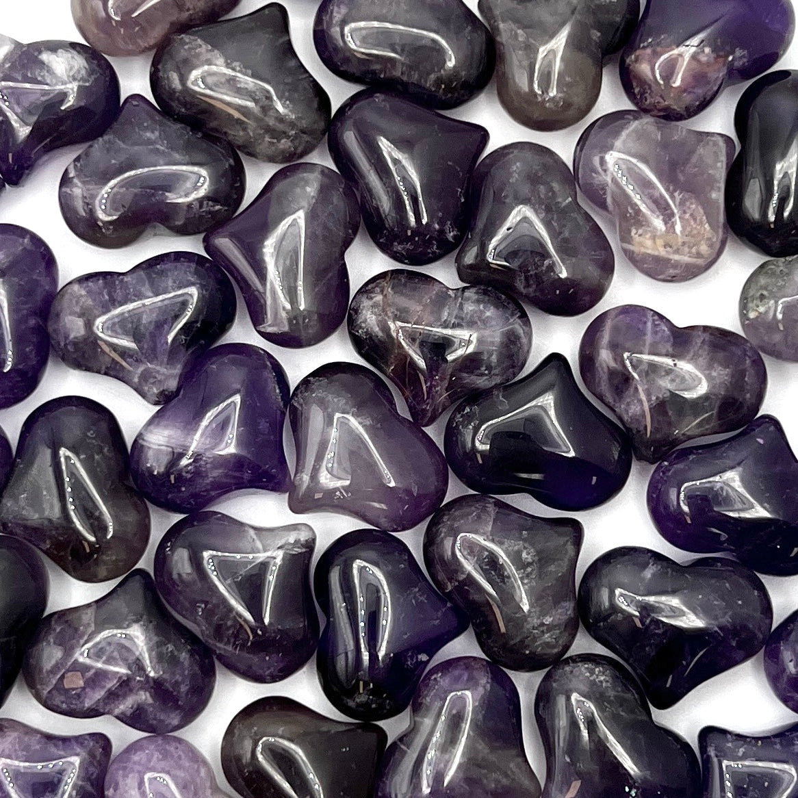 Amethyst Puffy Hearts