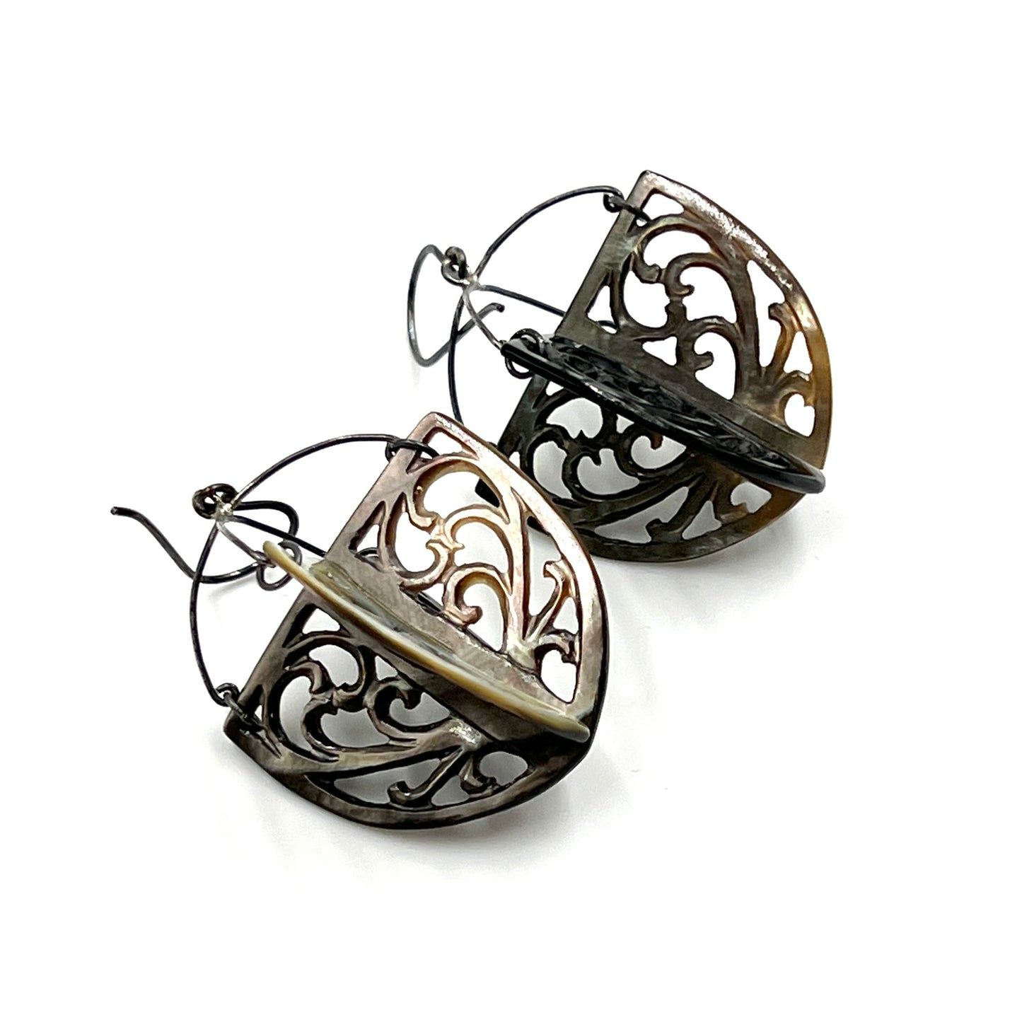 Sterling Silver Mother of Pearl Earrings