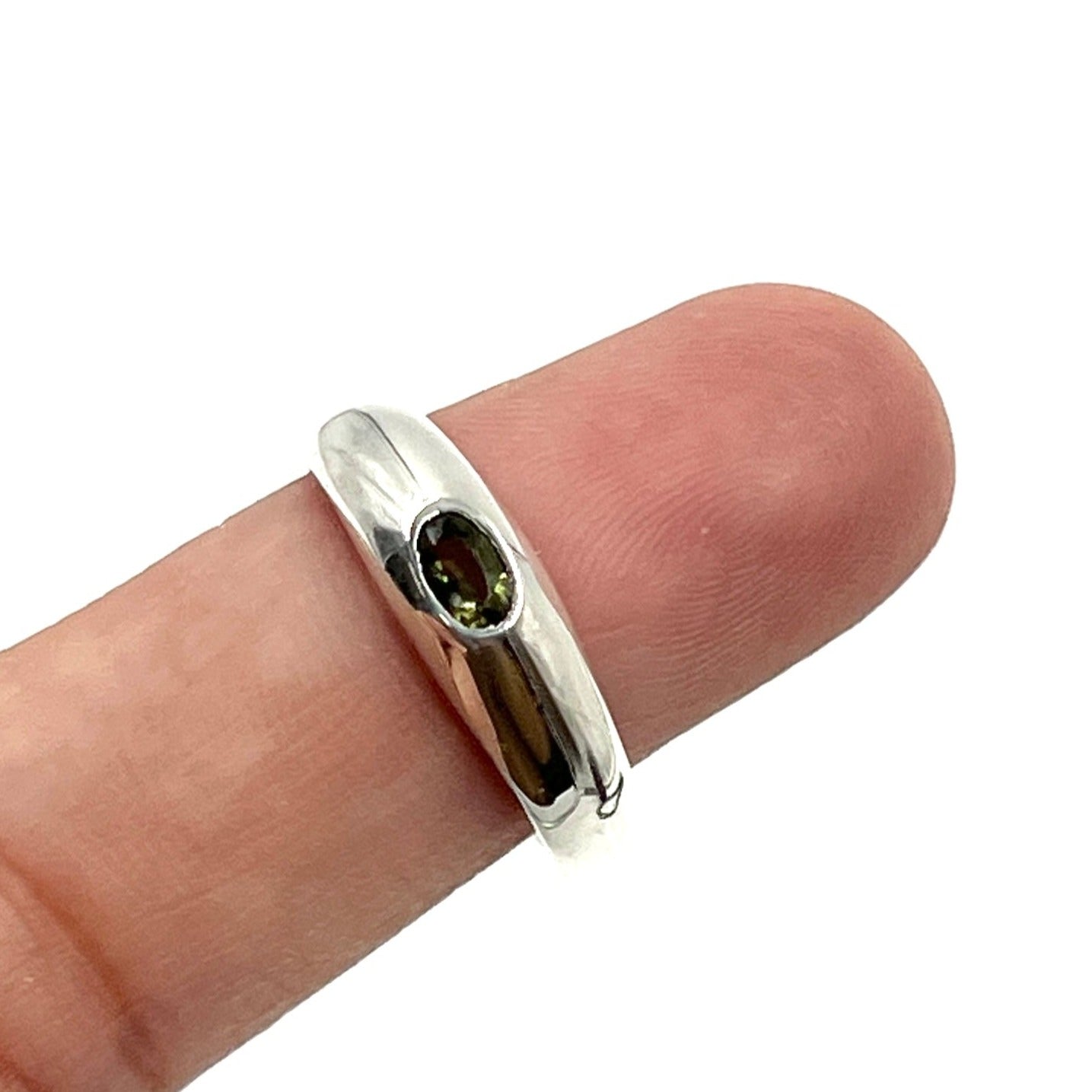 Sterling Silver Moldavite Ring