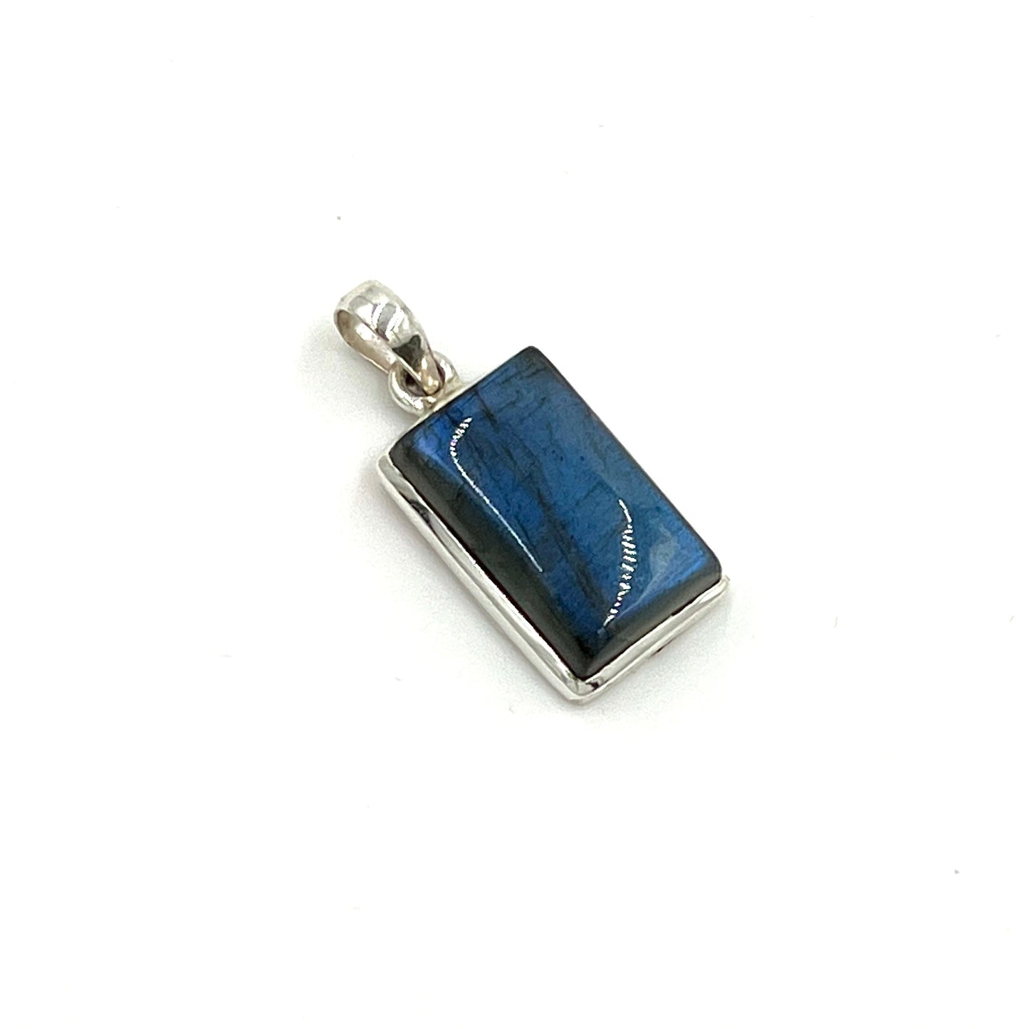 Sterling Silver Labradorite Square Pendants