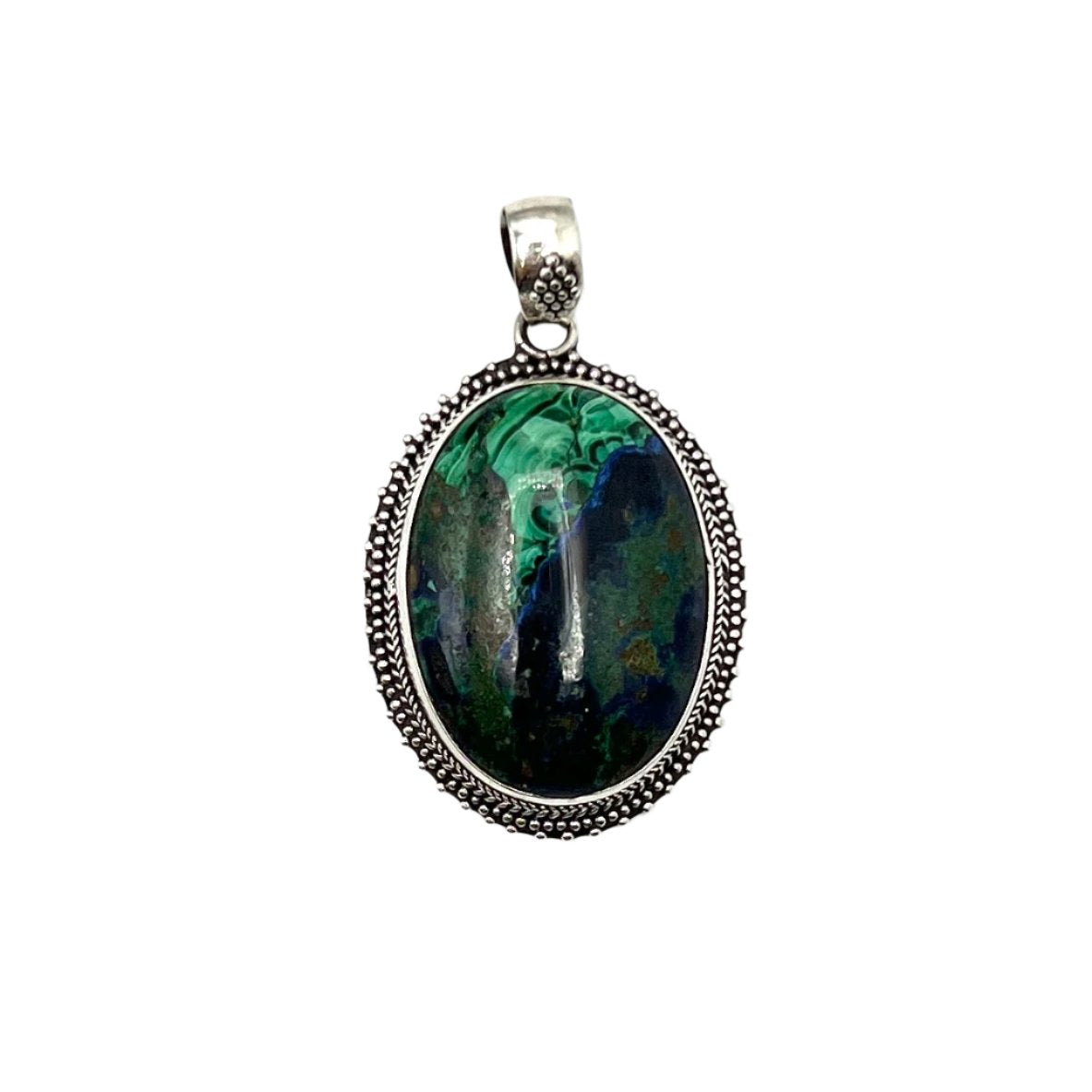 Sterling Silver Azurite & Malachite Pendants