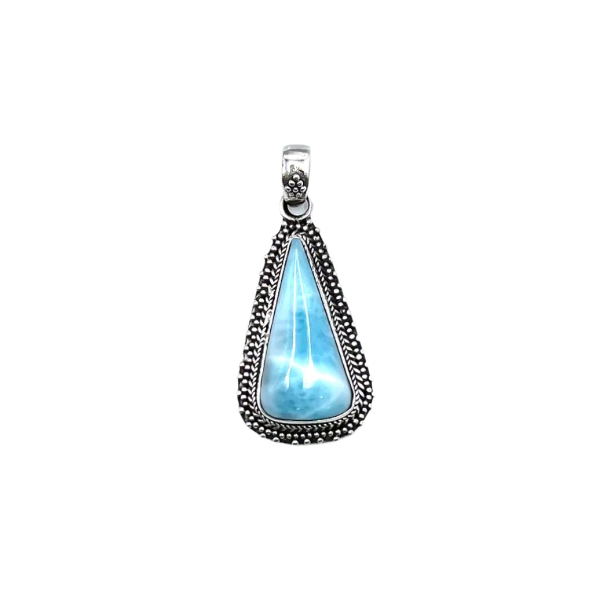 Sterling Silver Larimar Freeform Pendants