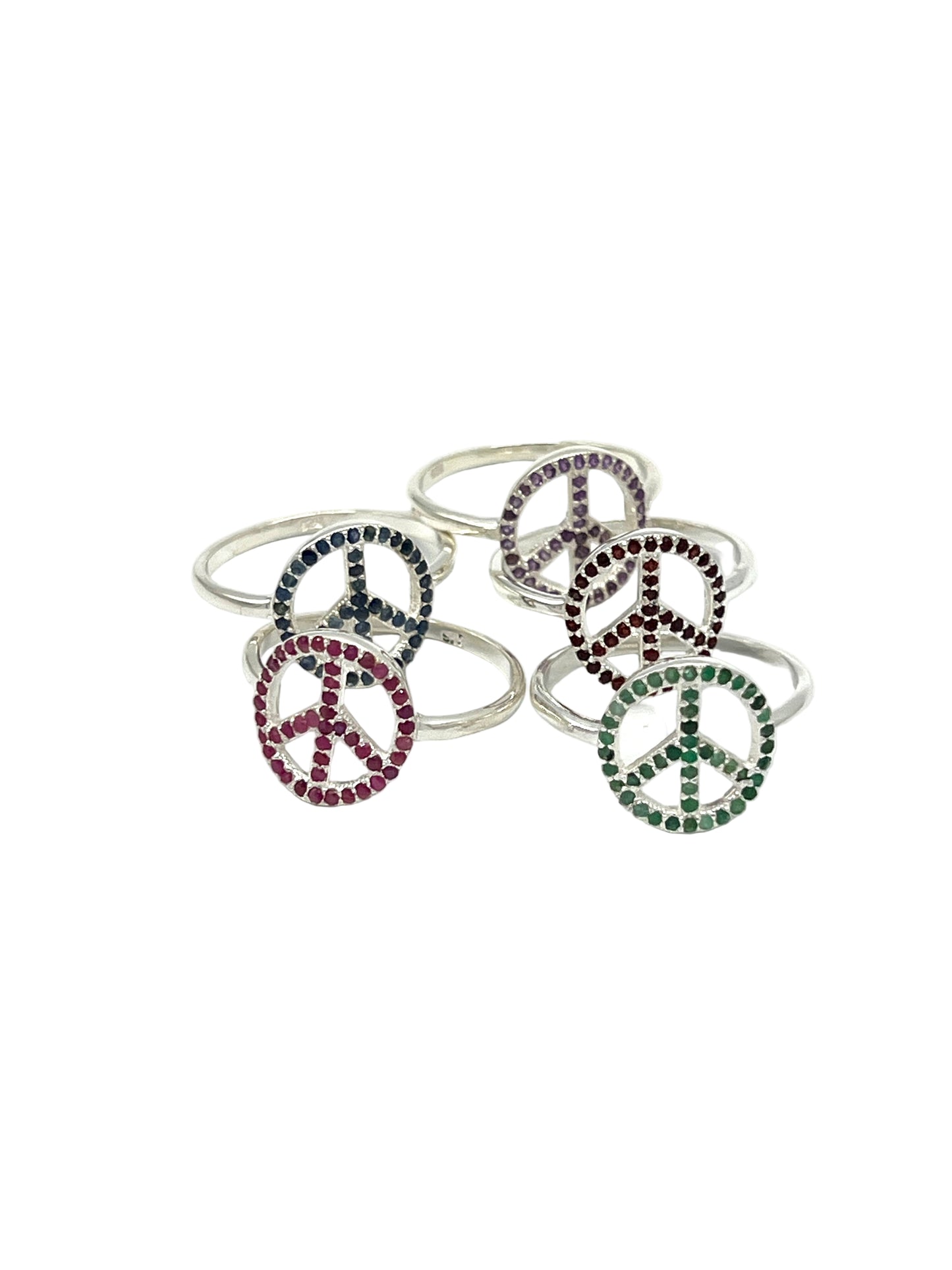 Gemstone Peace Ring