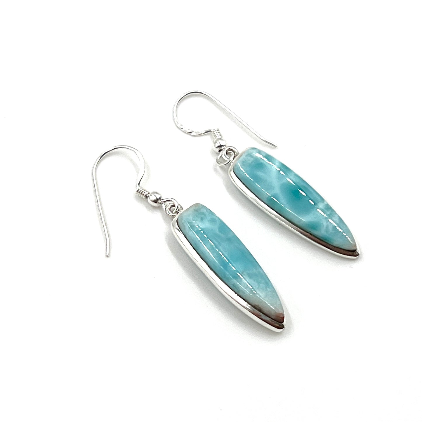 Sterling Silver Larimar Earrings
