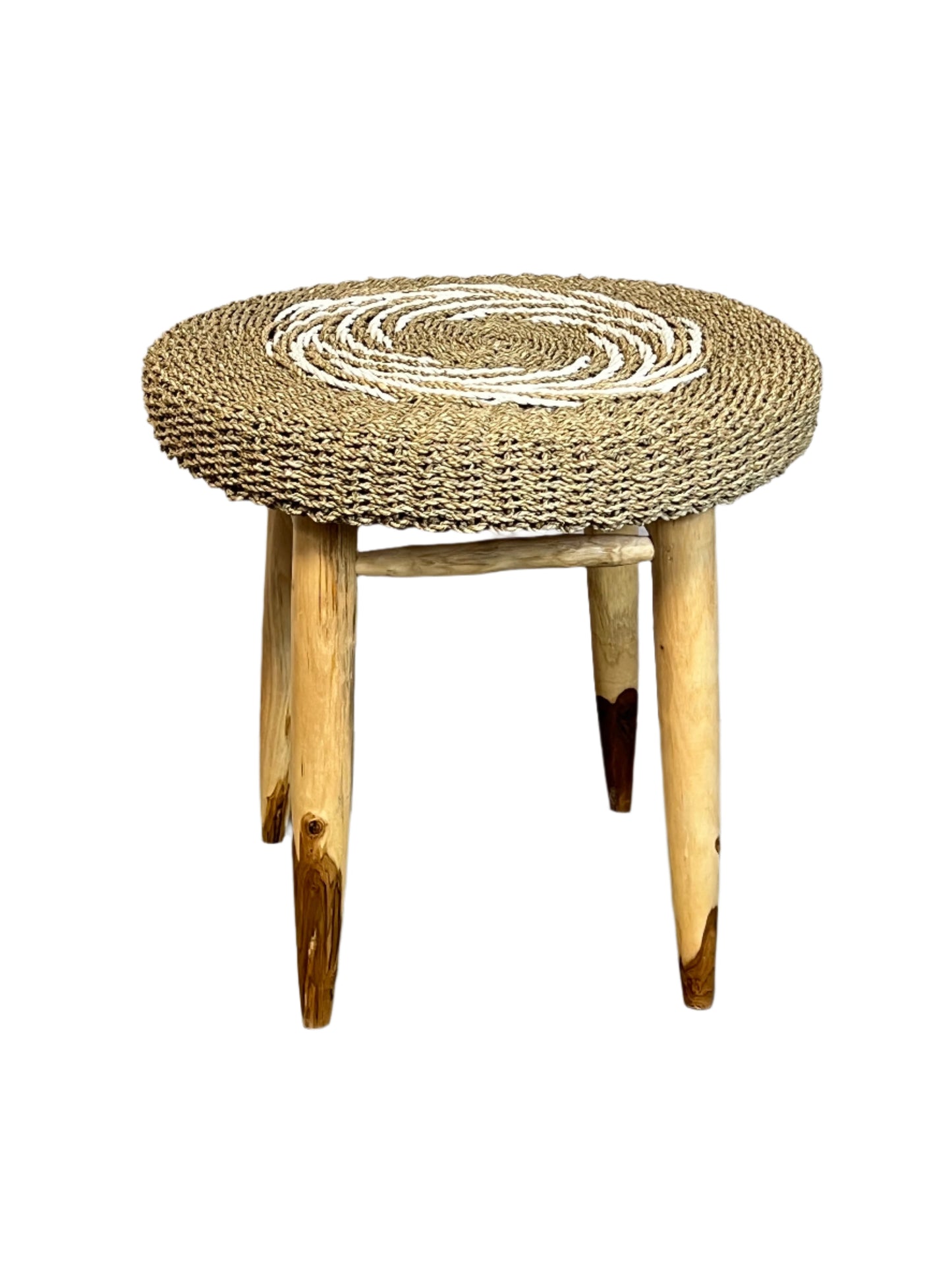Teakwood & Rattan Table & Stool Sets