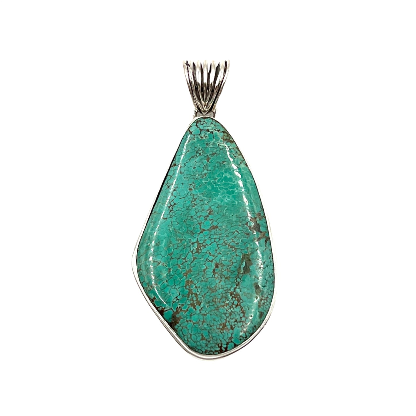 Sterling Silver Large Turquoise Pendants