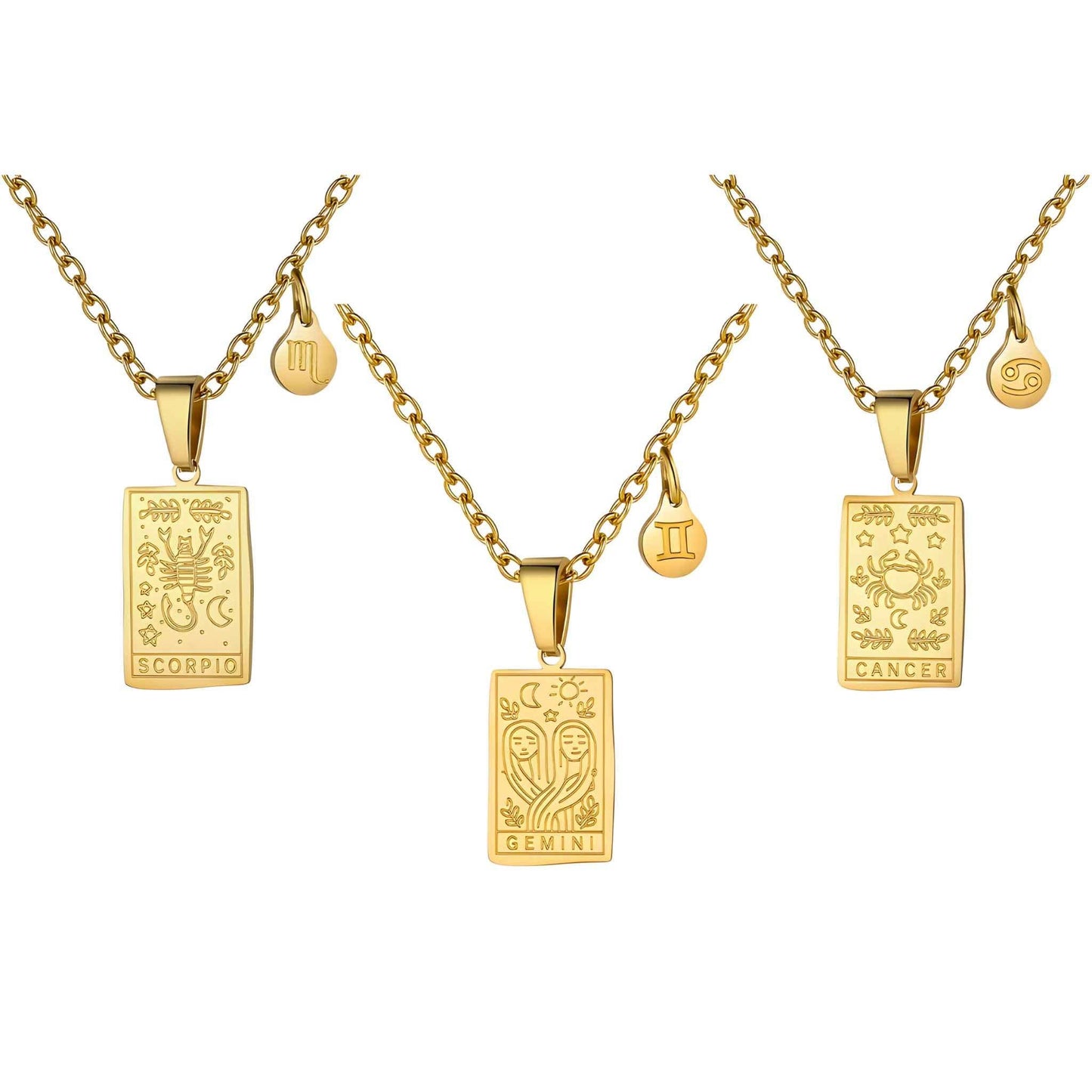 Zodiac Tarot Card & Astrology Necklace