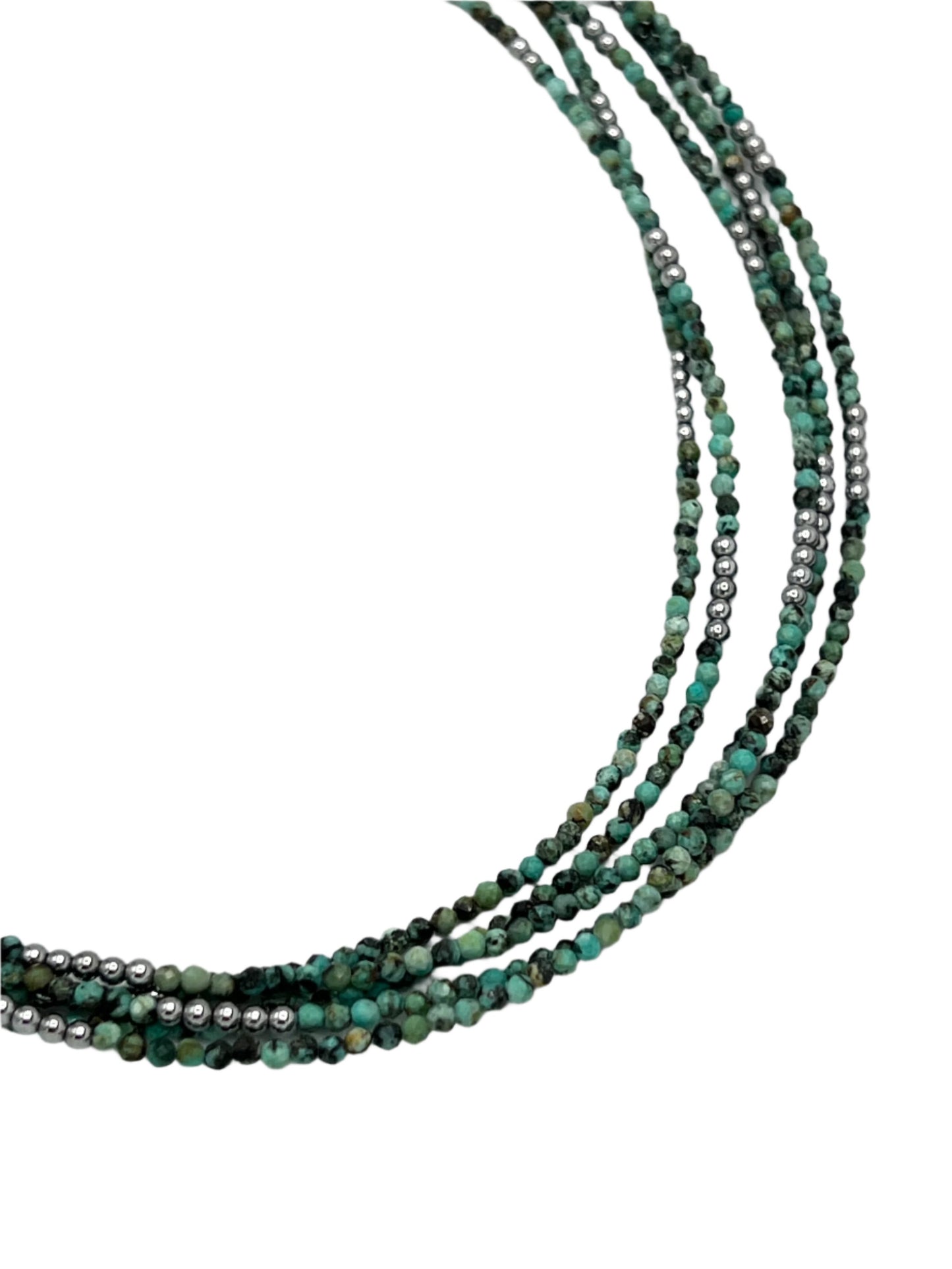 Sterling Silver Faceted Gemstone Beaded Necklace