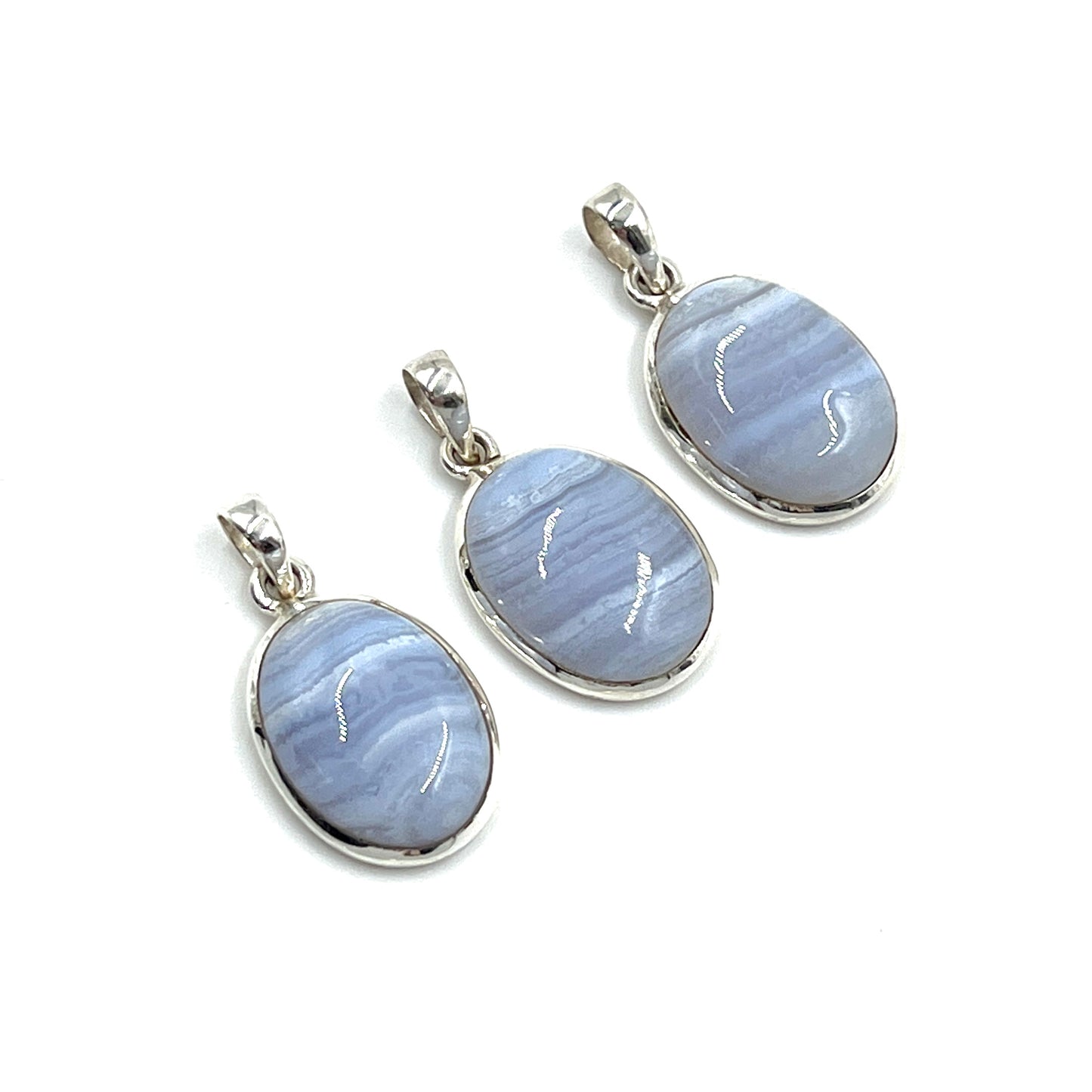 Blue Lace Agate Pendants