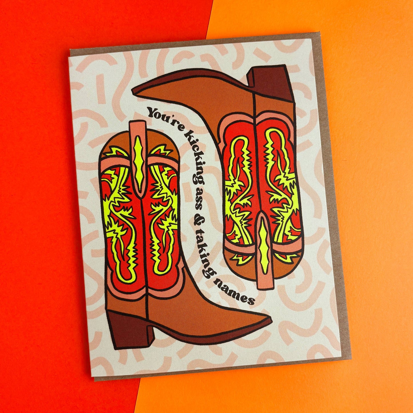 Kickass Cowboy Boot Congratulations Card