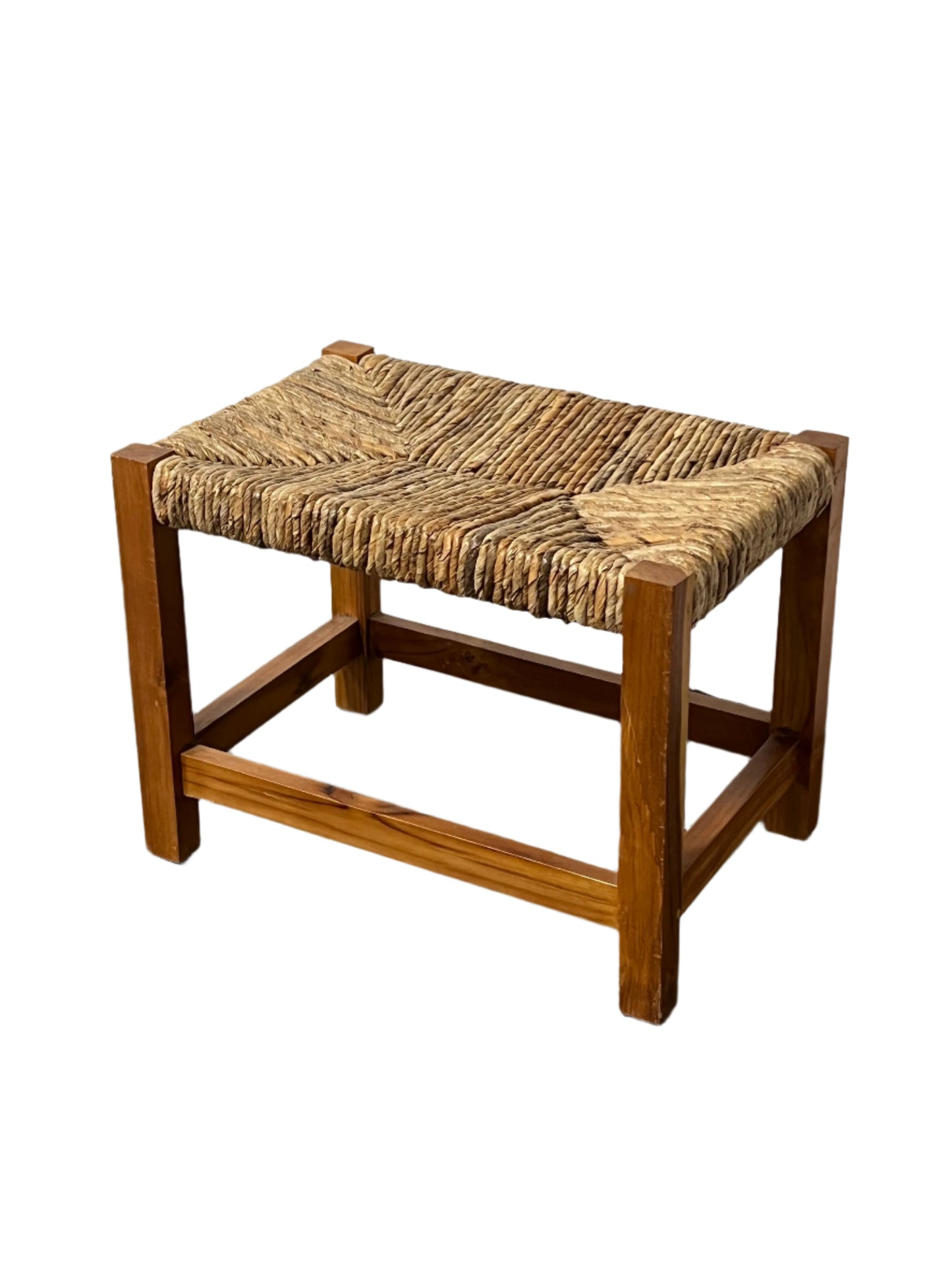 Teakwood & Banana Leaf Stool