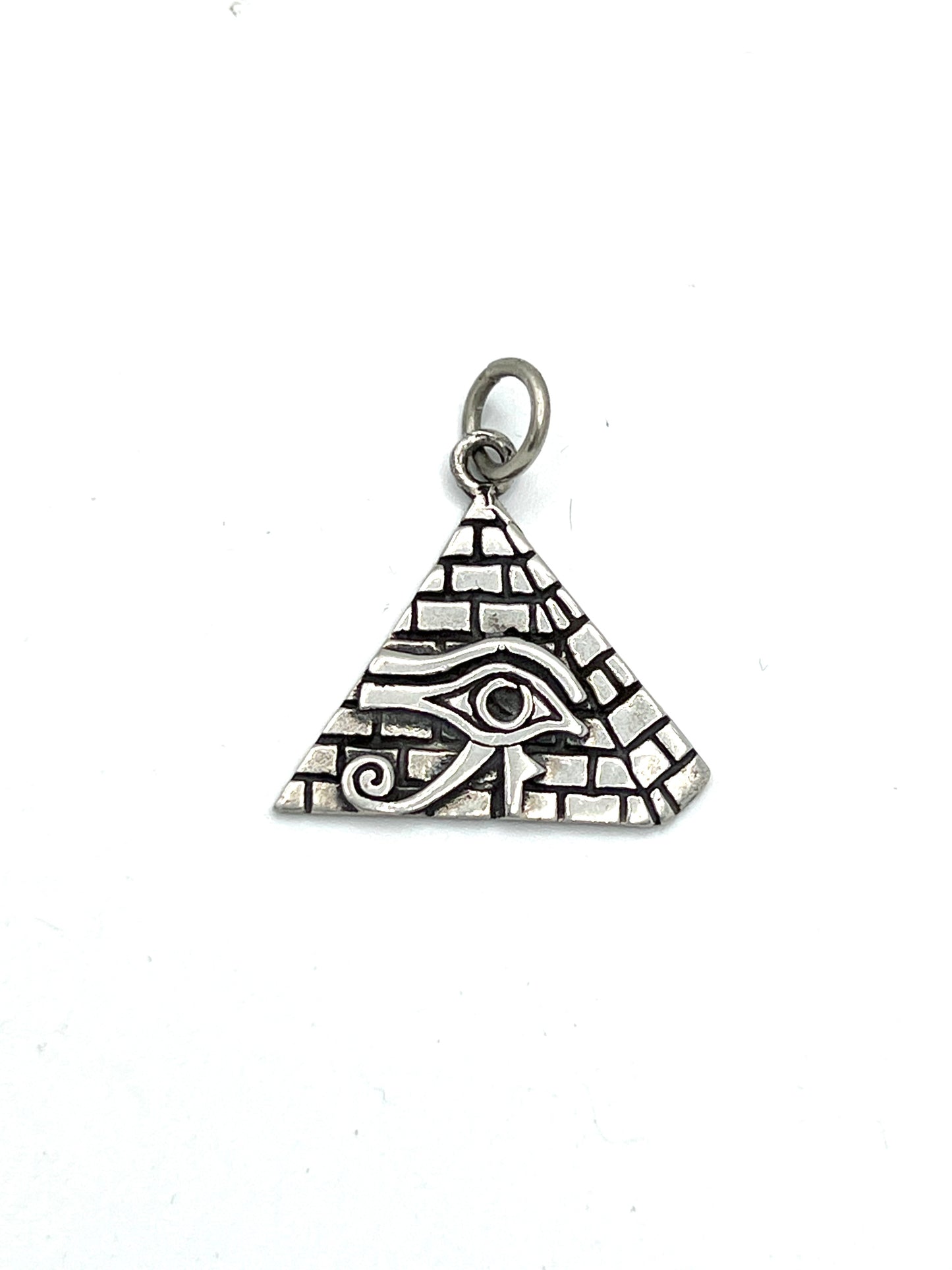 Silver Eye of Horus Pyramid Pendant