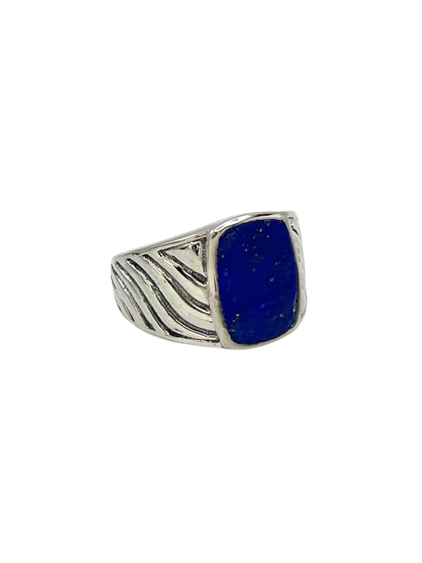 Sterling Silver Gemstone Wave Design Rings