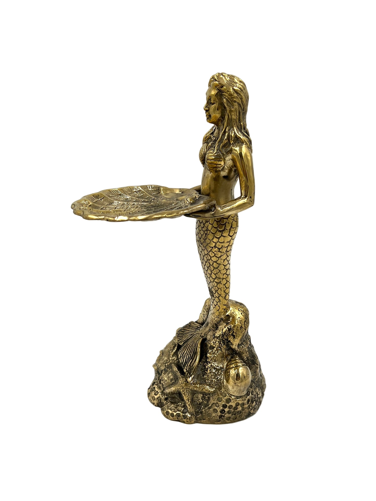 Bronze Mermaid Shell Tray