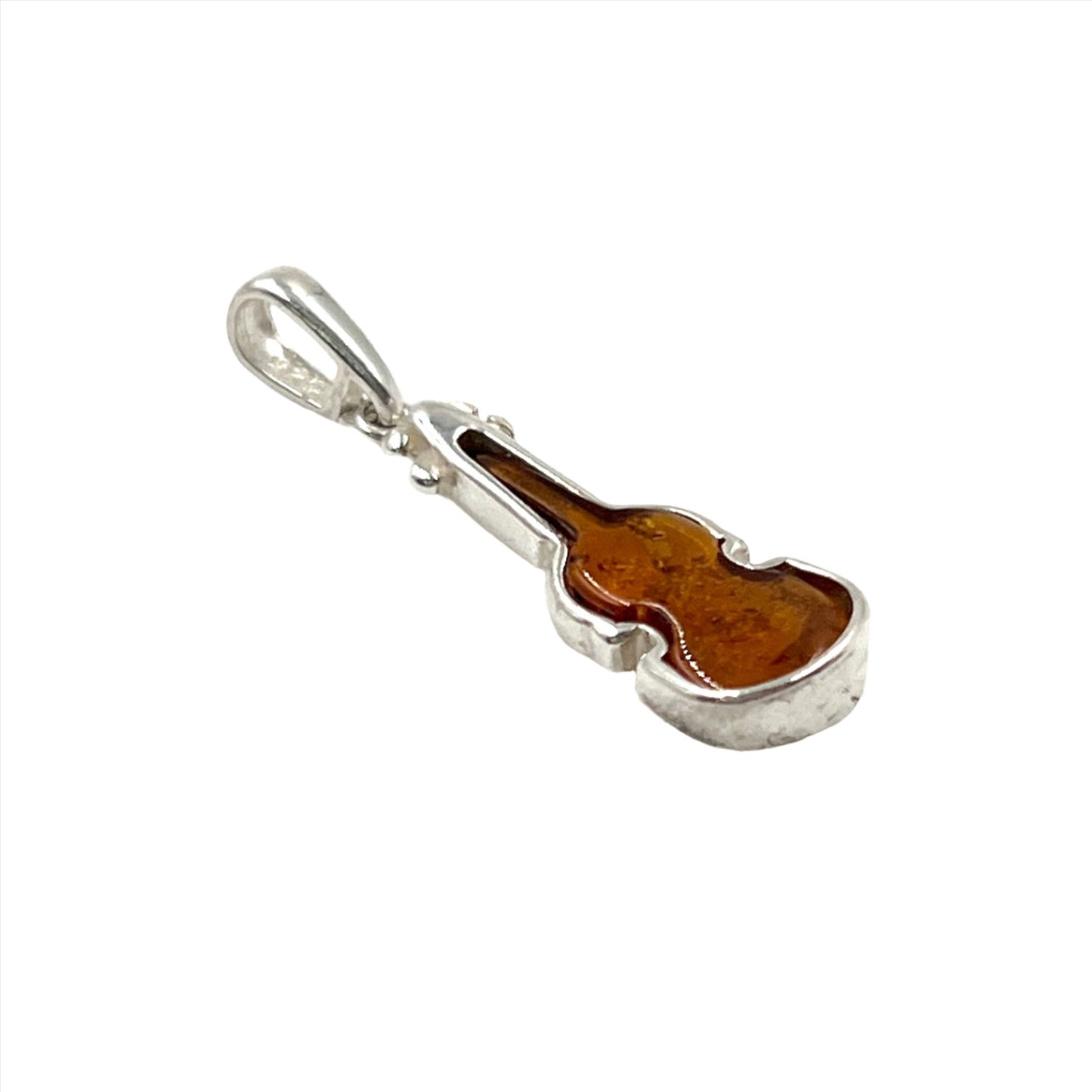 Amber Violin Pendants
