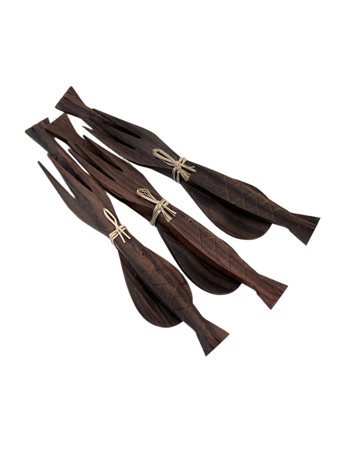 Mini Saba Wood Condiment Fork & Spoon Set