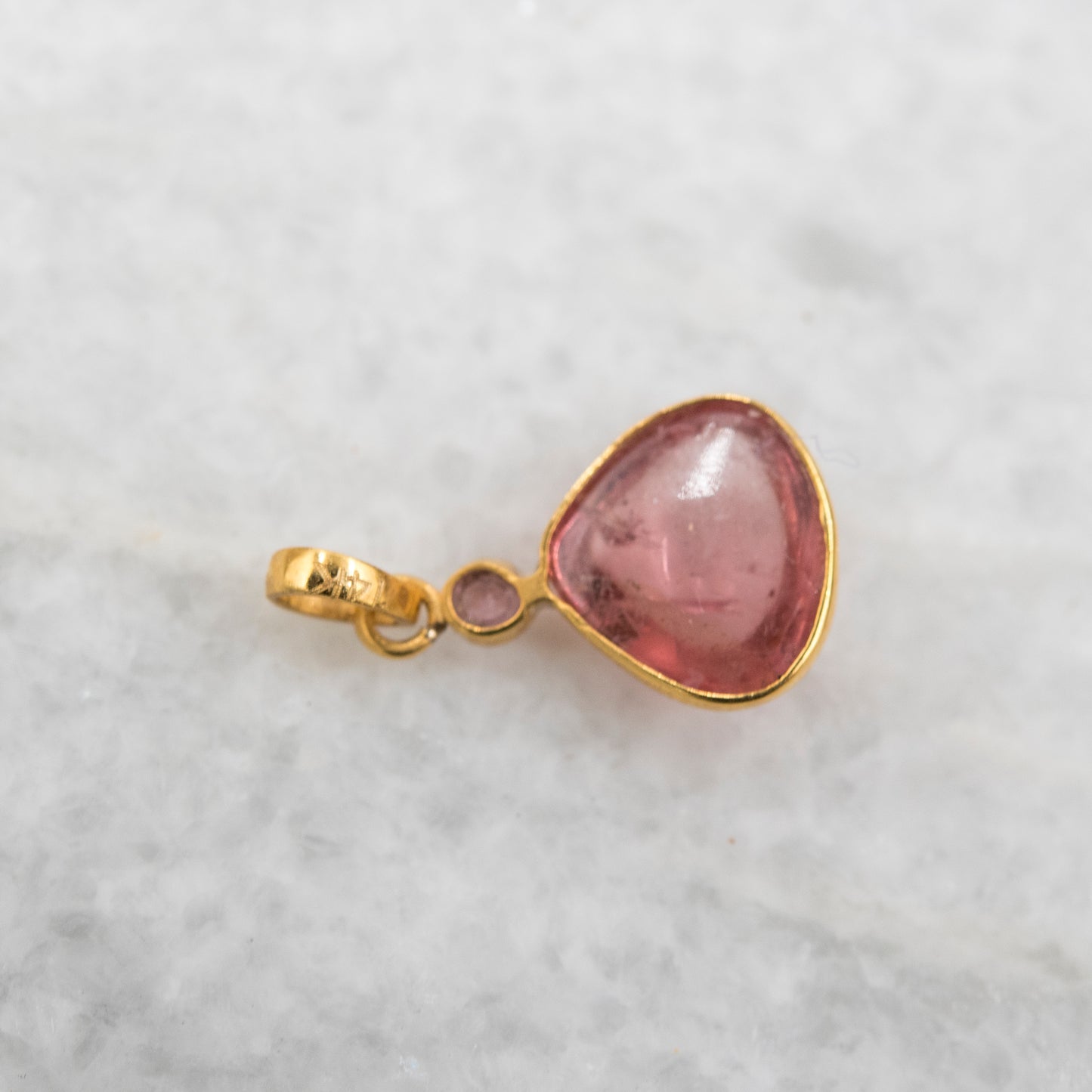 14 Karat Gold | Pink Tourmaline Pendant