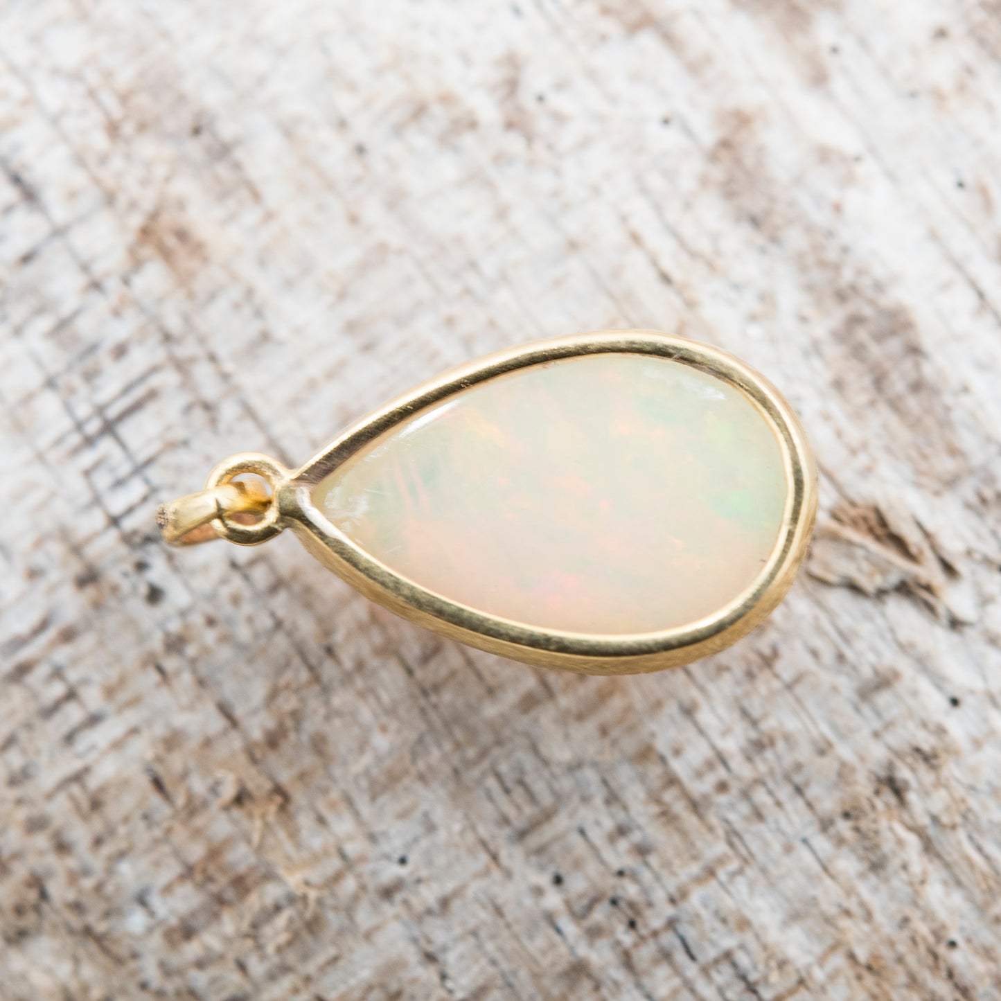 14 Karat Gold | Ethiopian Opal Teardrop Pendant