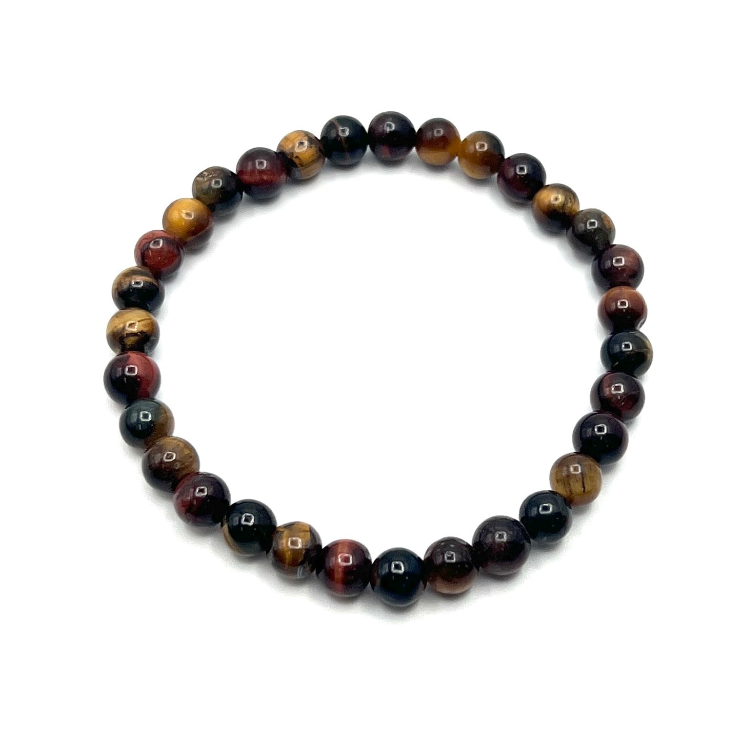Tigers Eye Stretchy Bracelets | Red, Blue, Multi
