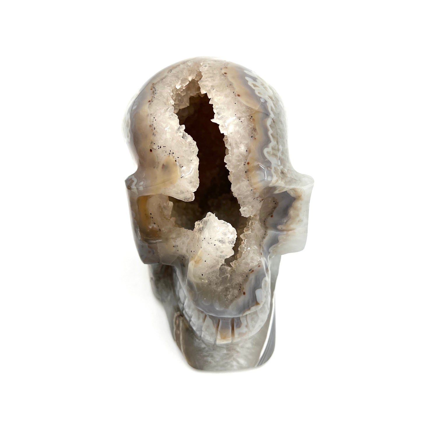 Druzy Agate Skull