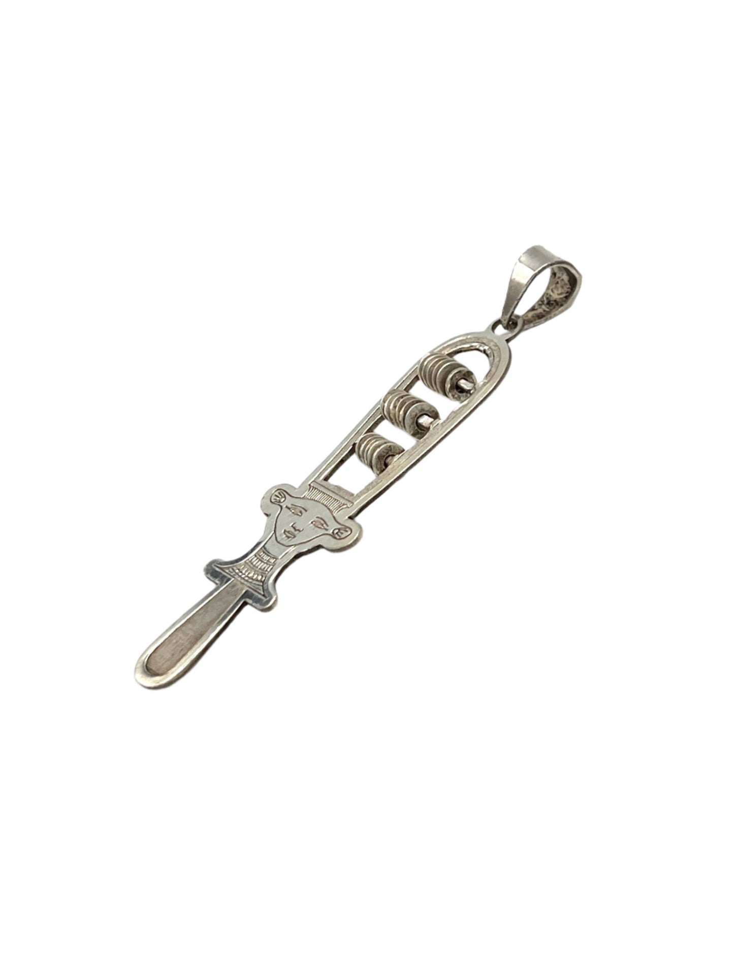 Silver Sistrum Goddess Pendants