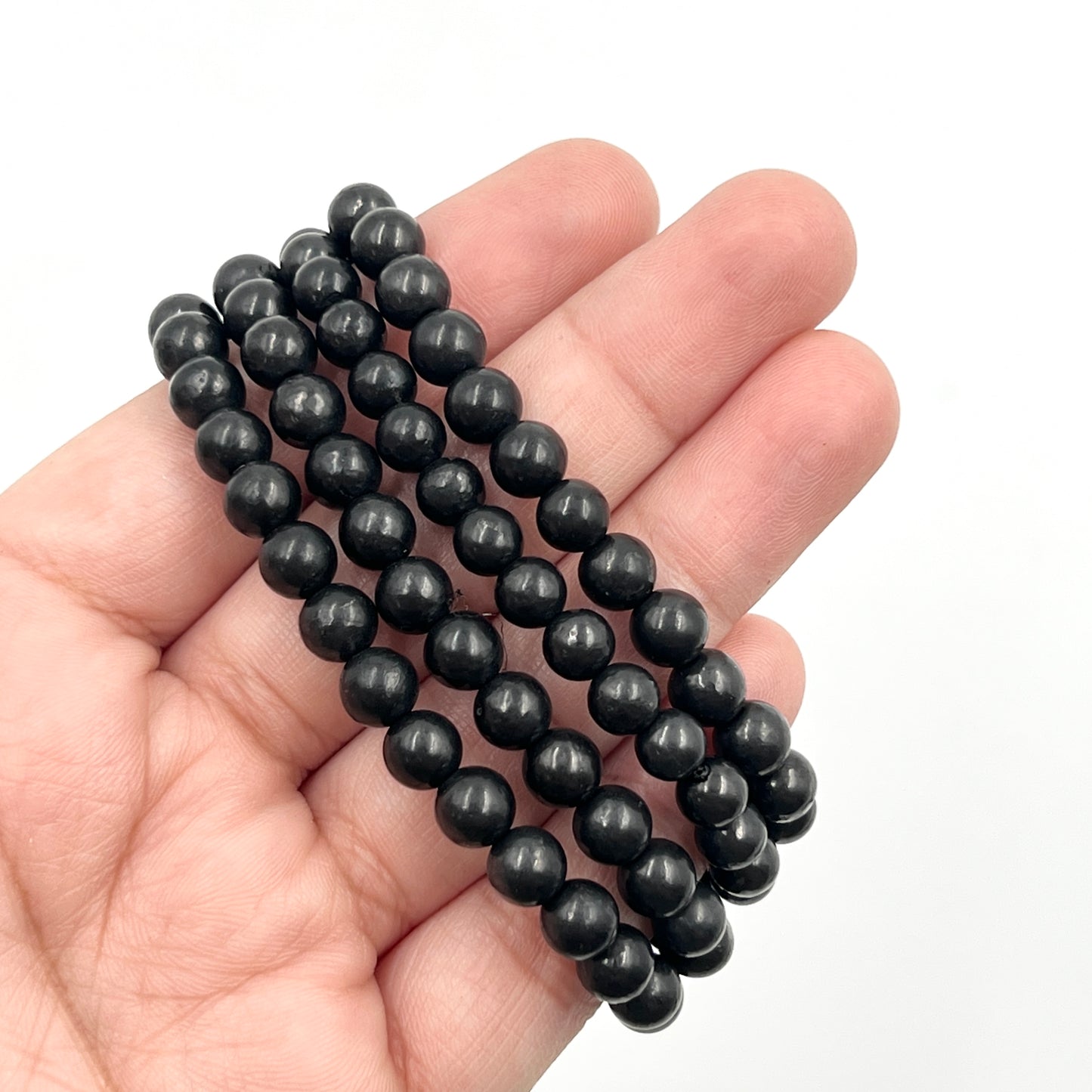 Matte Shungite Stretchy Bracelets