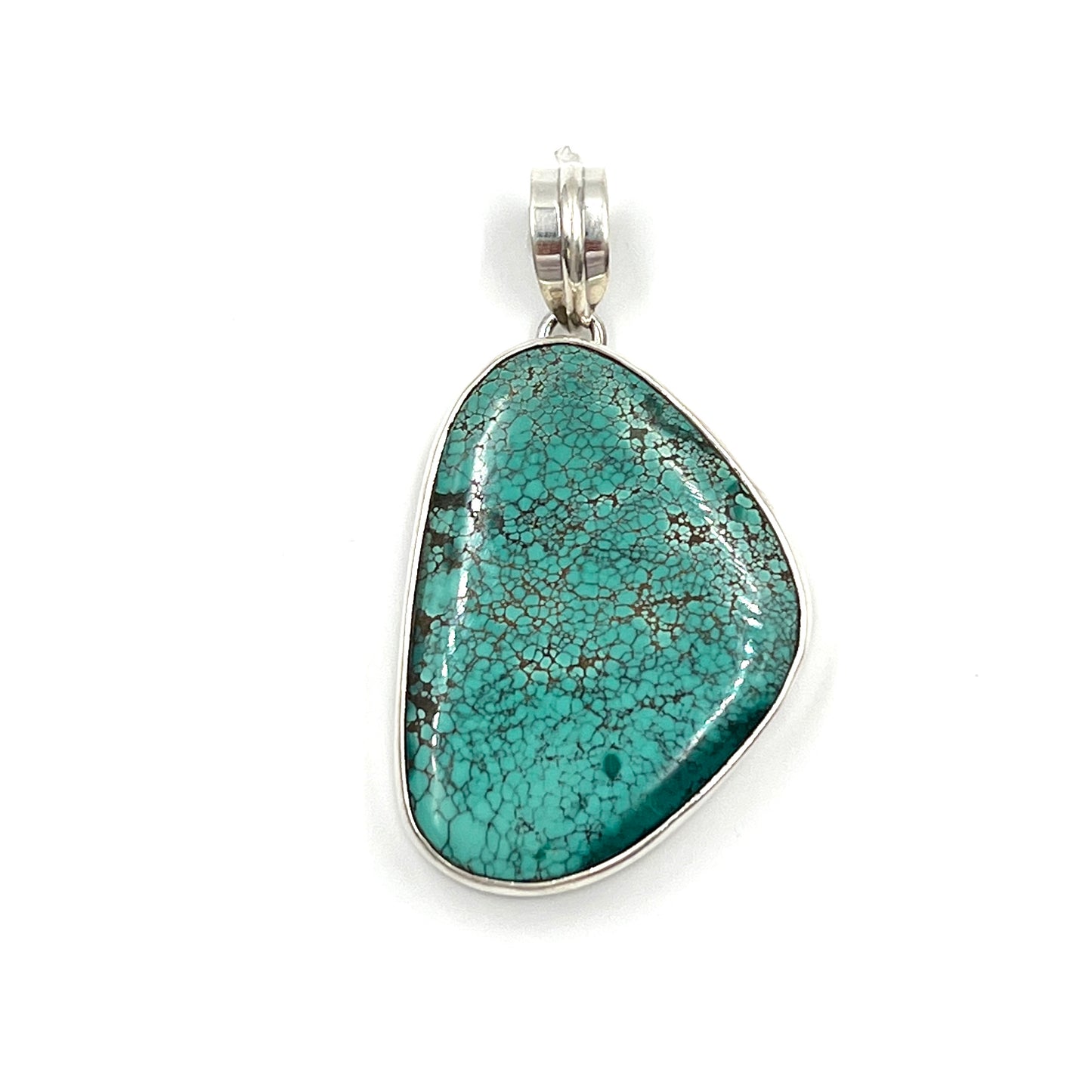 Sterling Silver Large Turquoise Pendants