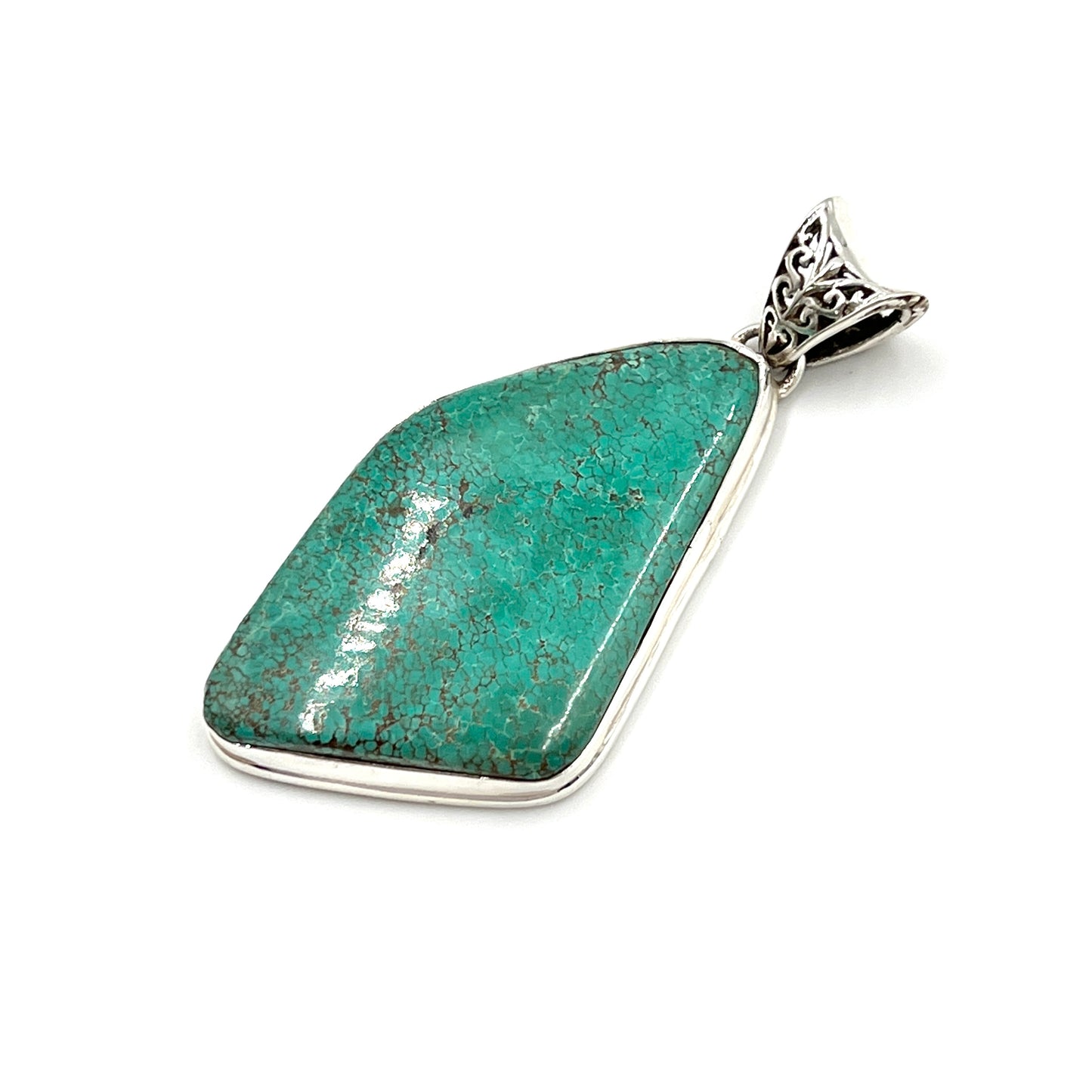 Sterling Silver Large Turquoise Pendants