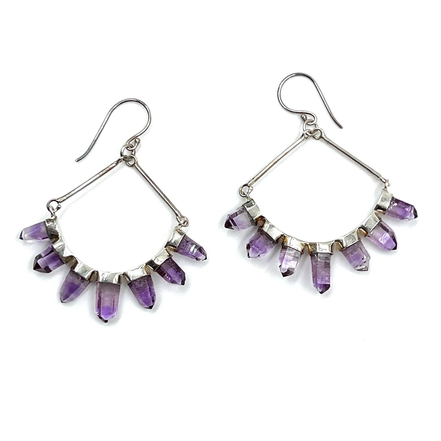 Sterling Silver Crystal Dangle Earrings