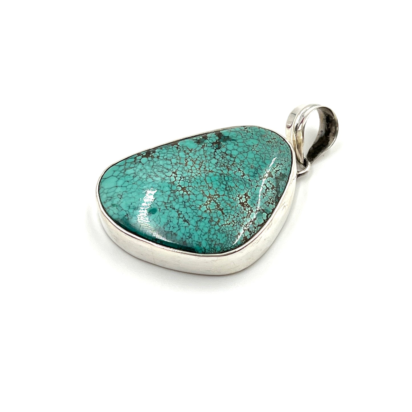 Sterling Silver Large Turquoise Pendants
