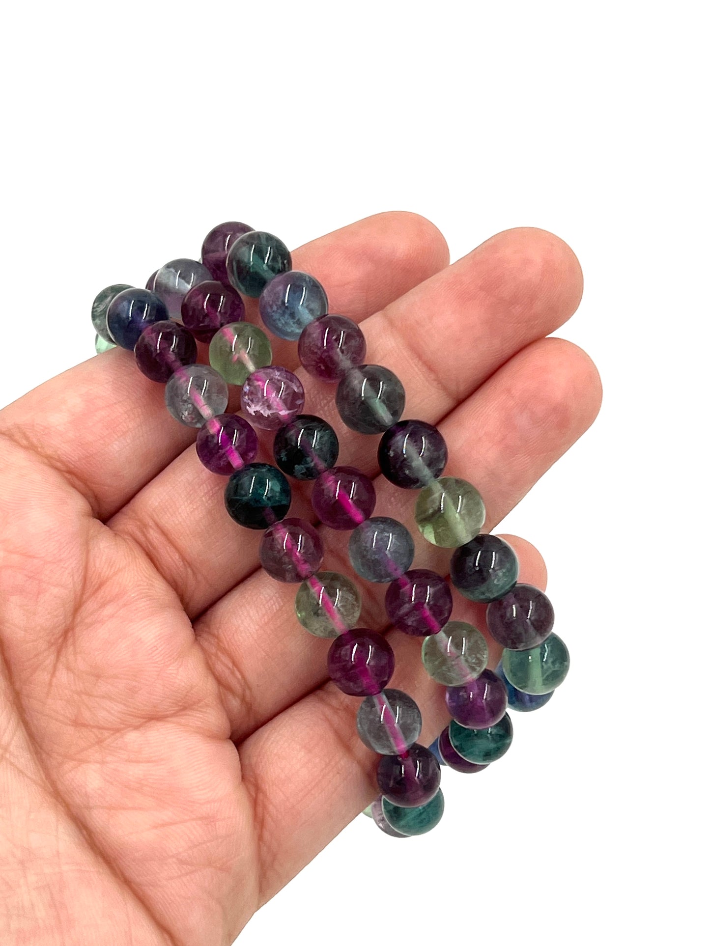 Rainbow Fluorite Beaded Bracelet