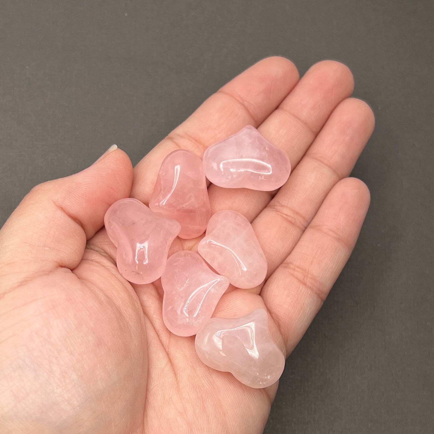 Rose Quartz Puffy Hearts