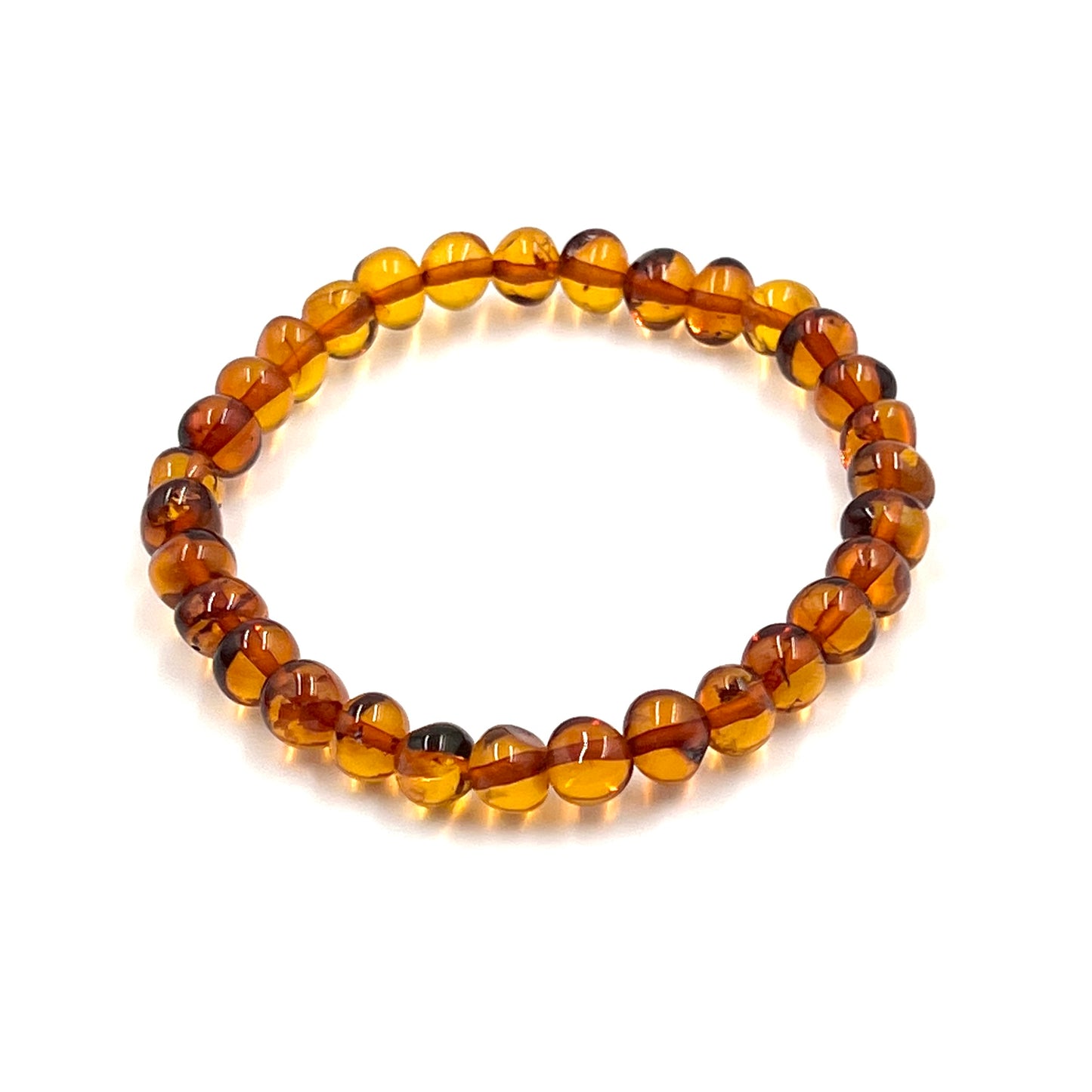Polished Honey Amber Stretchy Bracelets